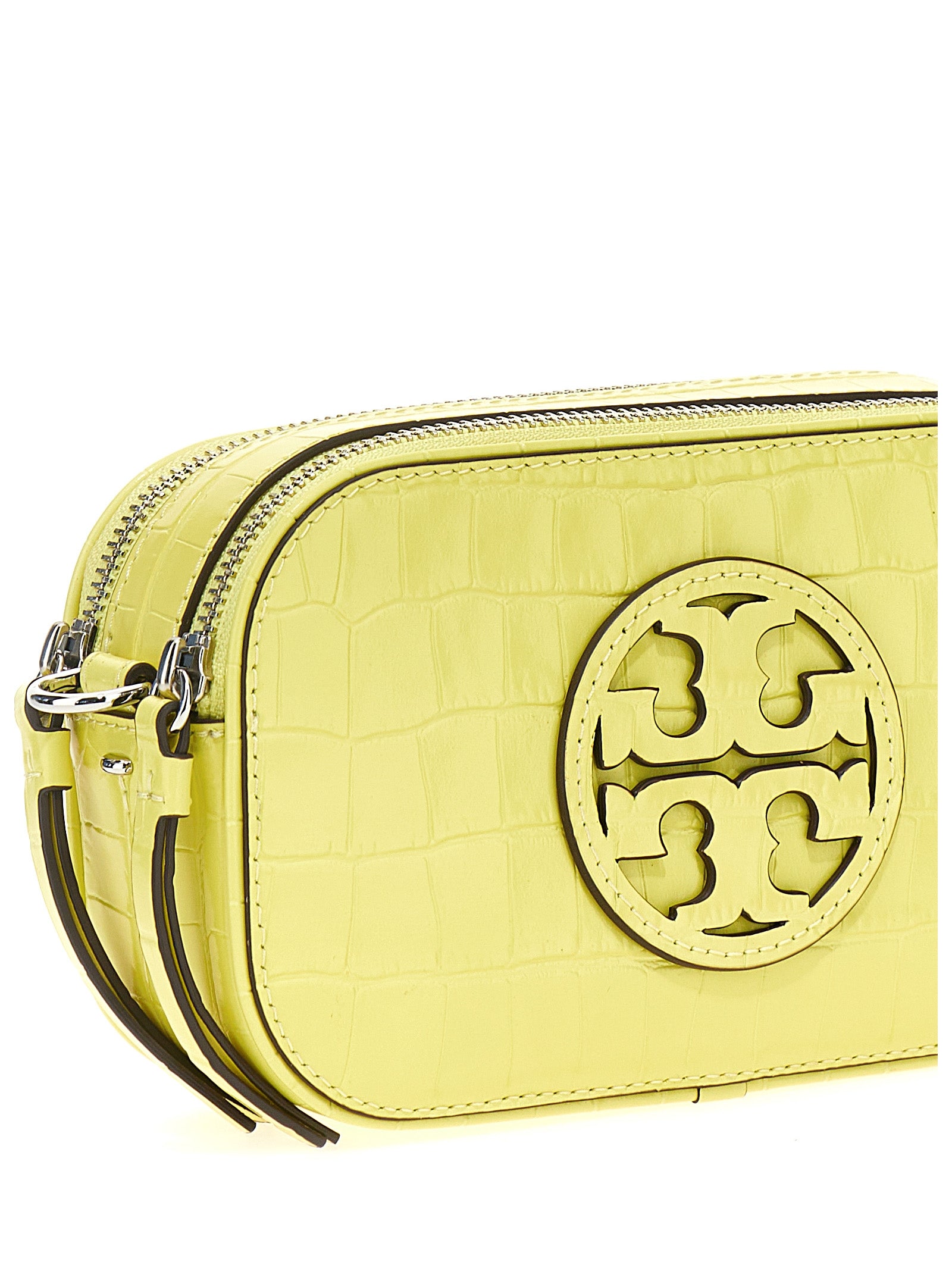 Tory Burch 'Miller Croc Embossed Mini' Crossbody Bag