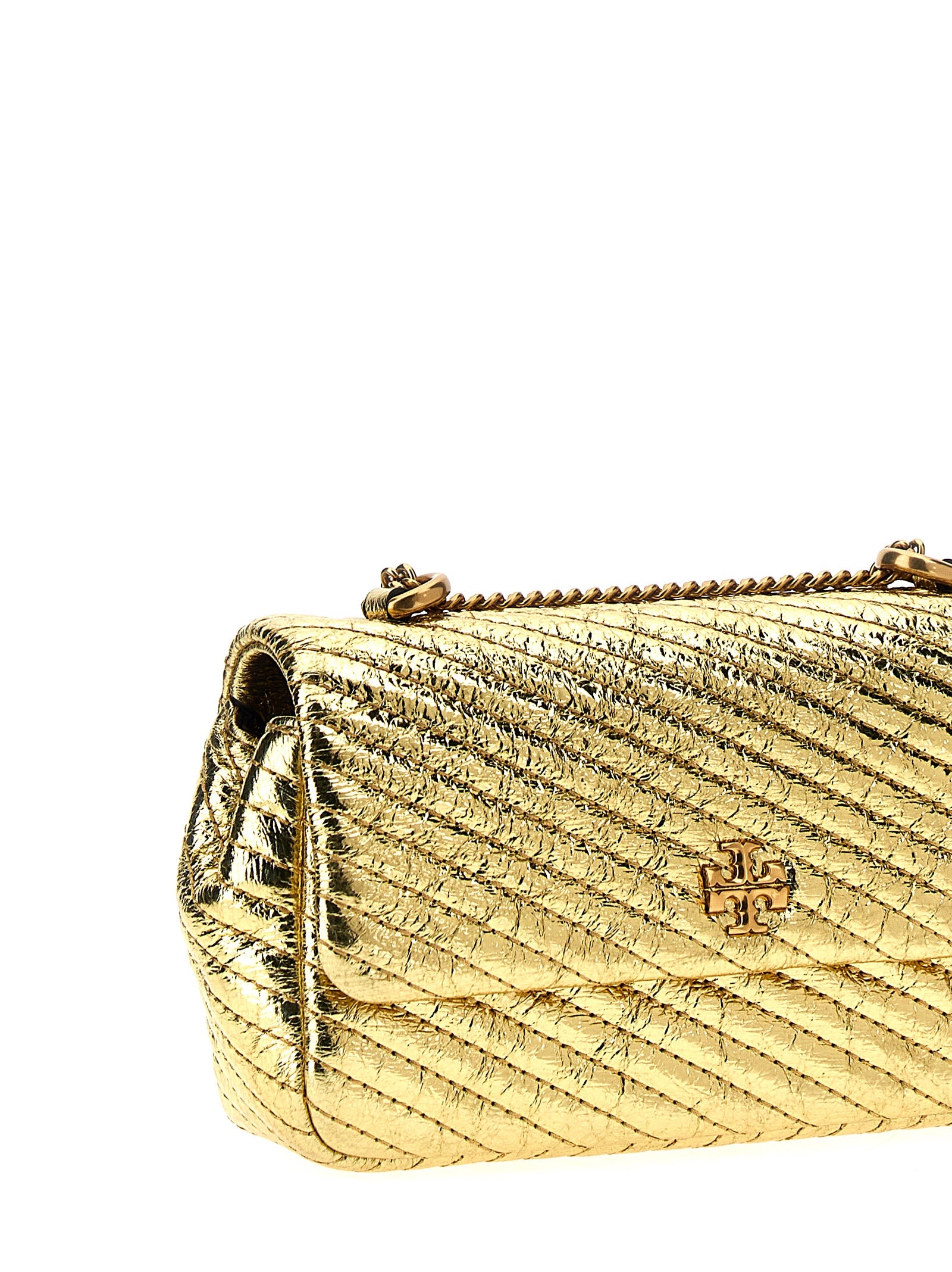 Tory Burch 'Kira Metallic Moto Quilt Mini' Crossbody Bag