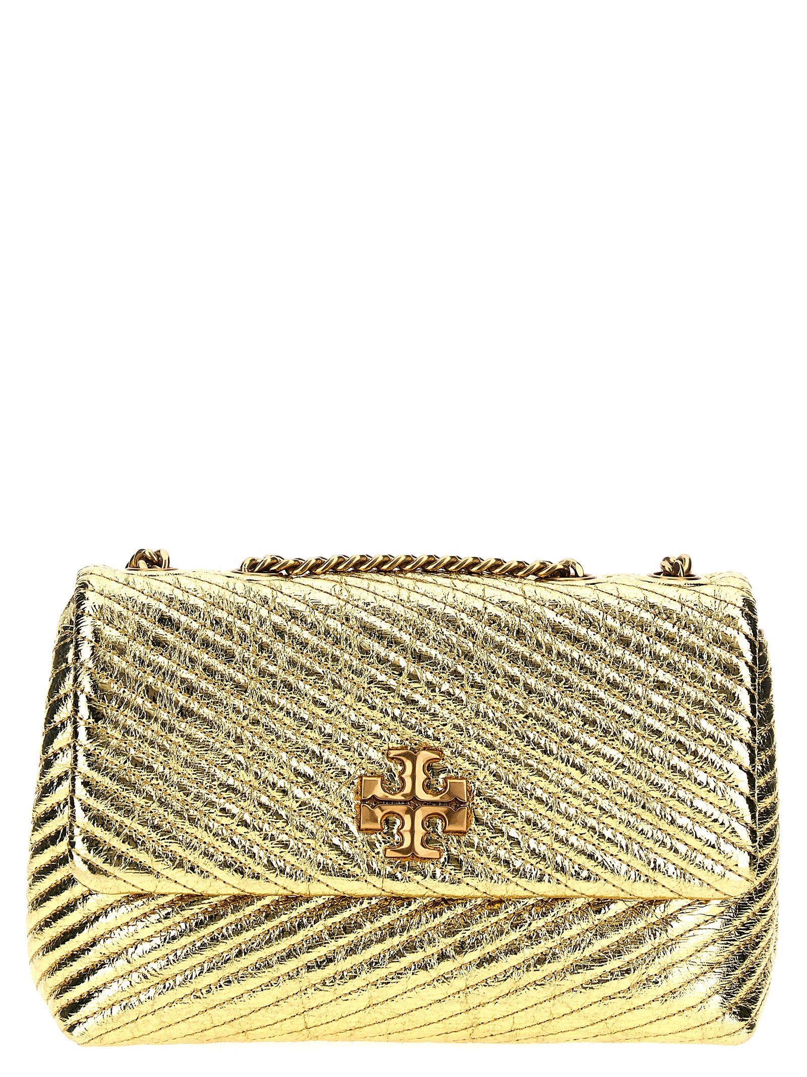 Tory Burch 'Kira Metallic Moto Quilt Small' Shoulder Bag