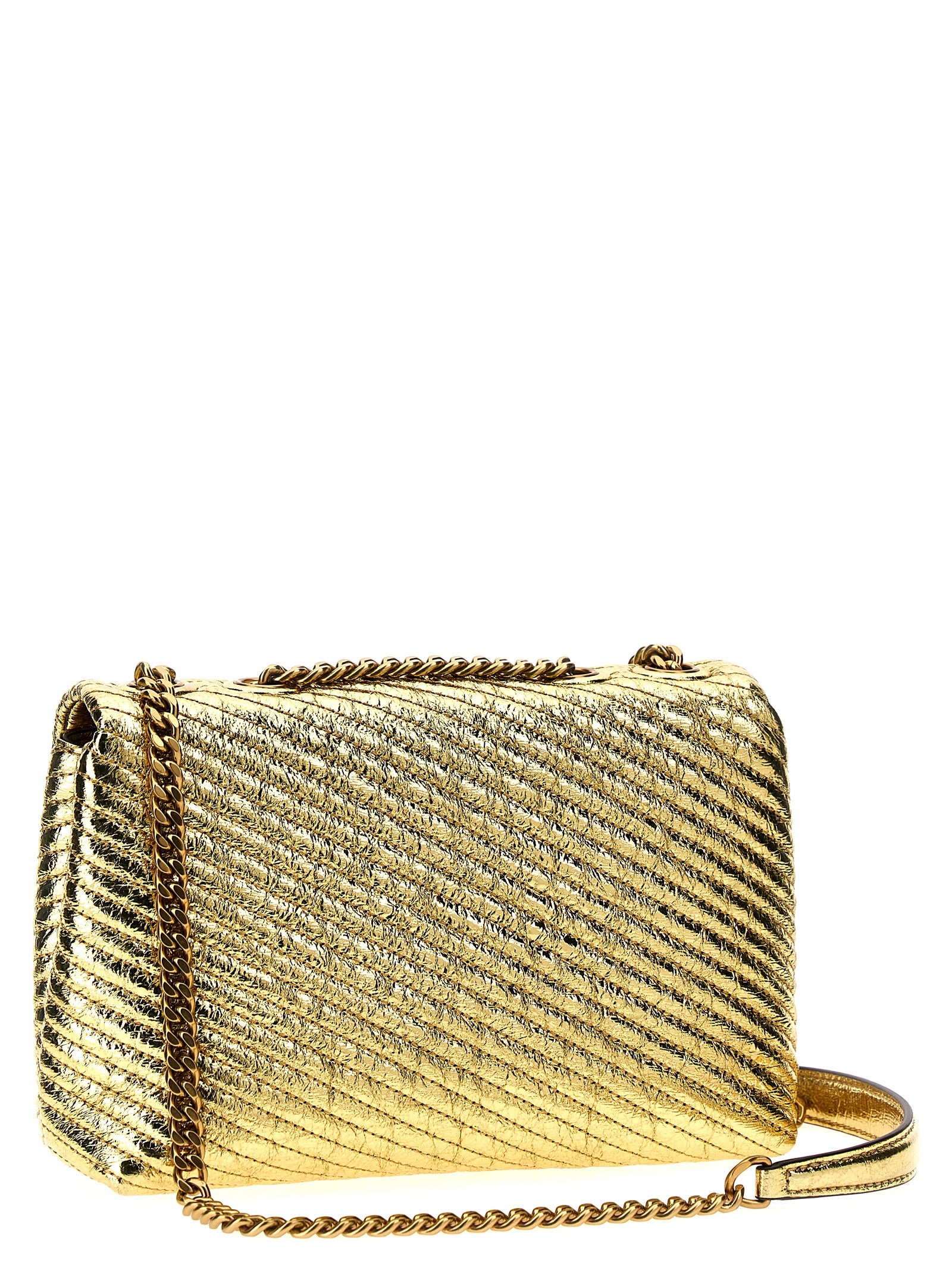 Tory Burch 'Kira Metallic Moto Quilt Small' Shoulder Bag