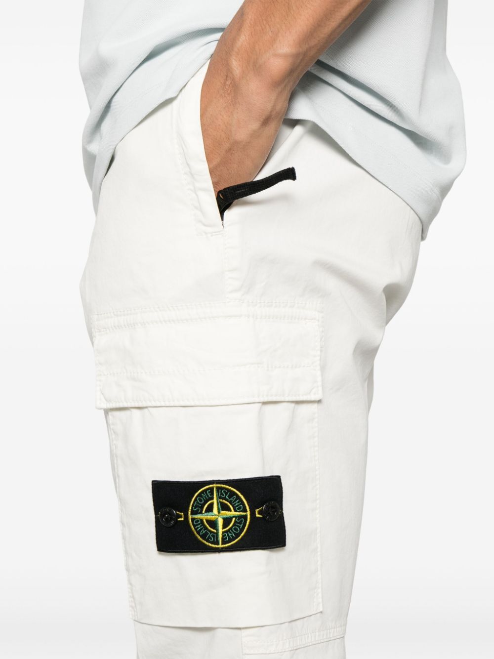 Stone Island Tapered Leg Cotton Cargo Trousers