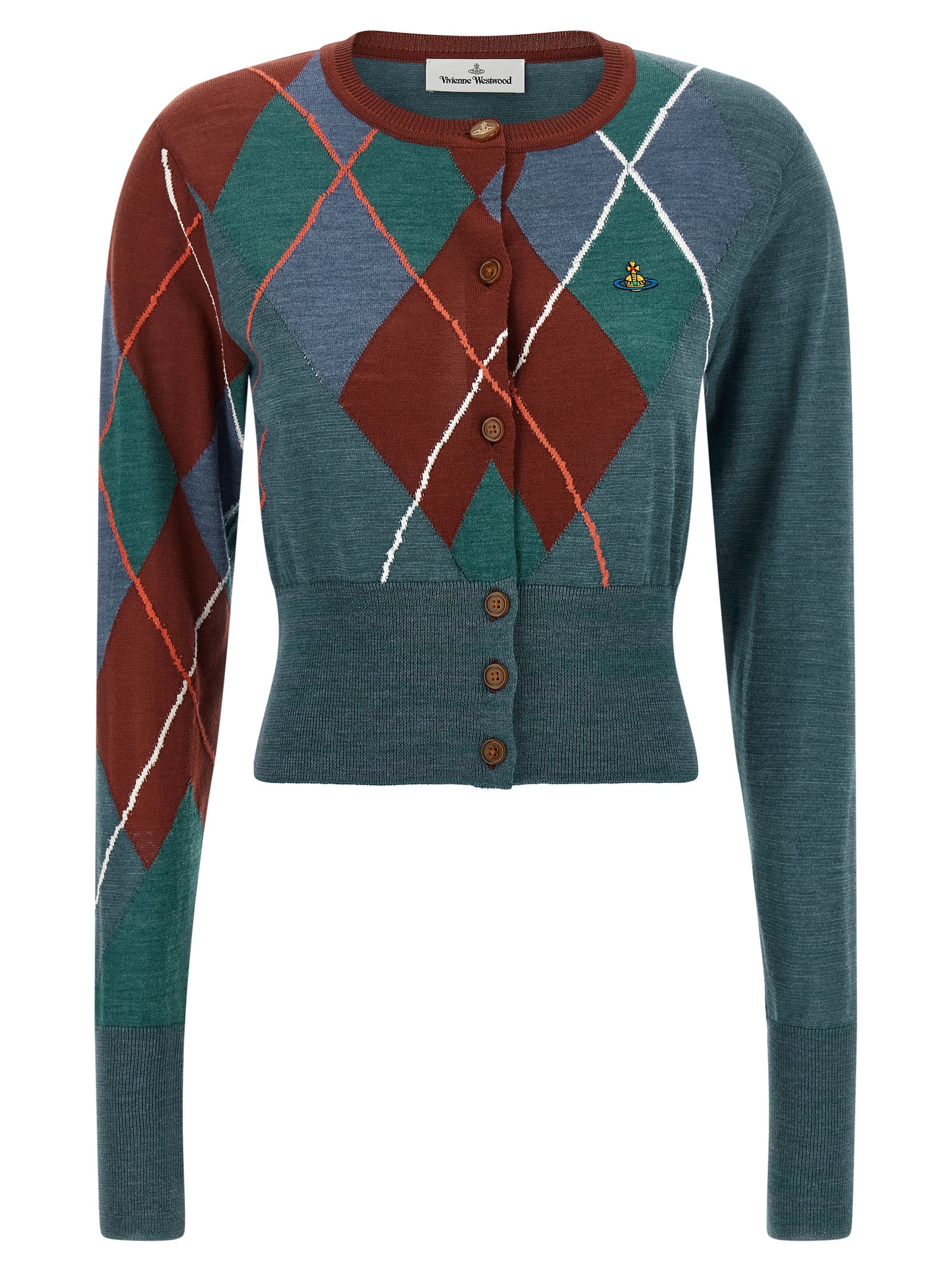 Vivienne Westwood 'Argyle Cropped' Cardigan