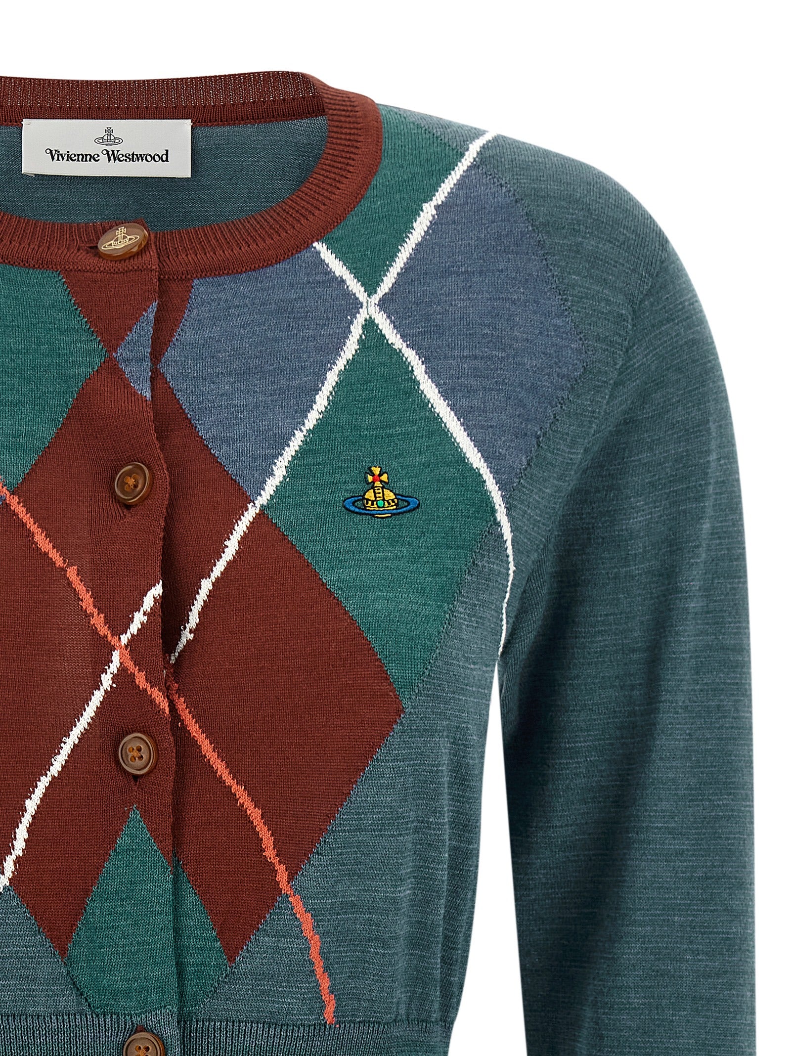 Vivienne Westwood 'Argyle Cropped' Cardigan