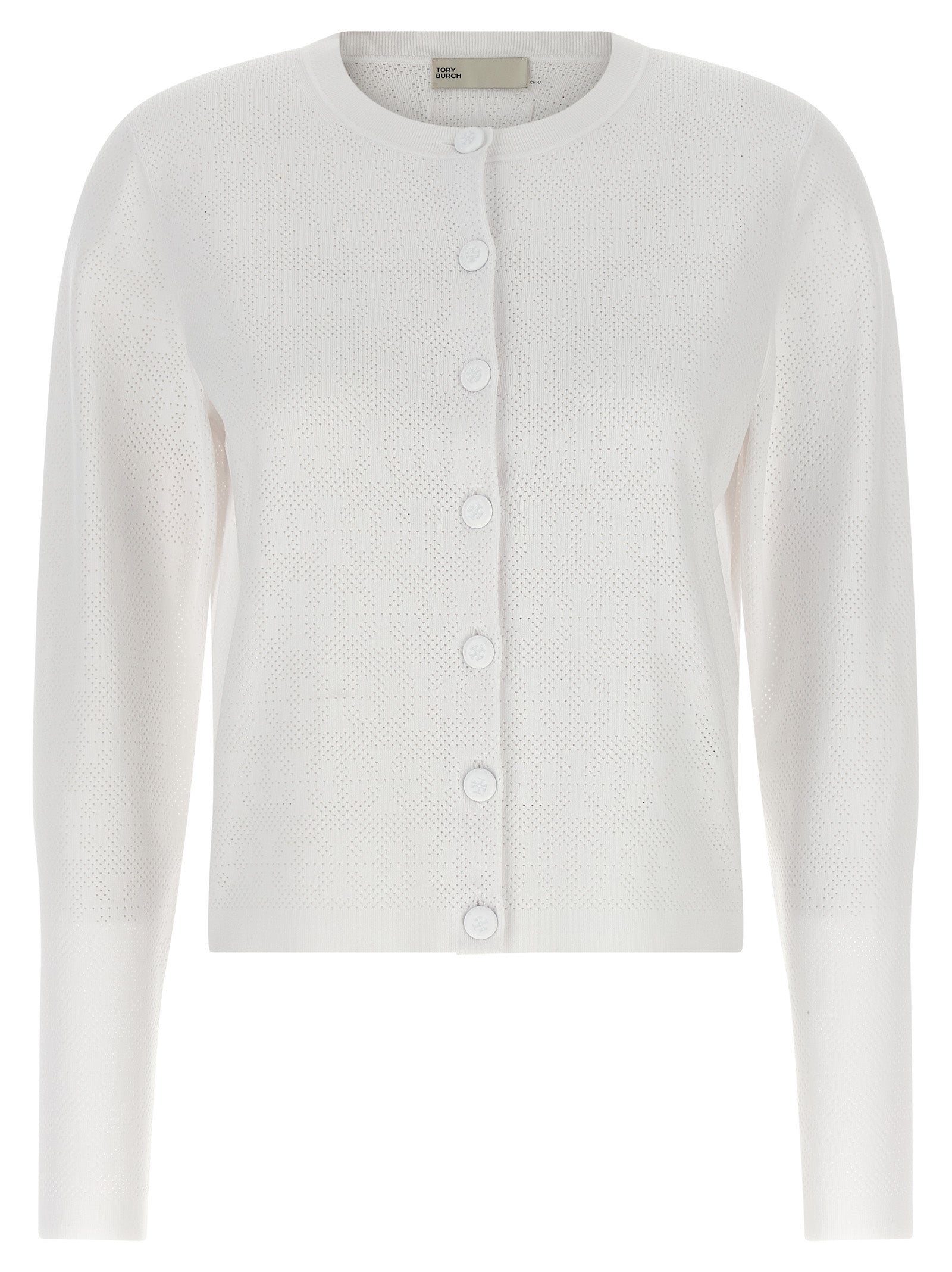 Tory Burch Pointelle Viscose Cardigan