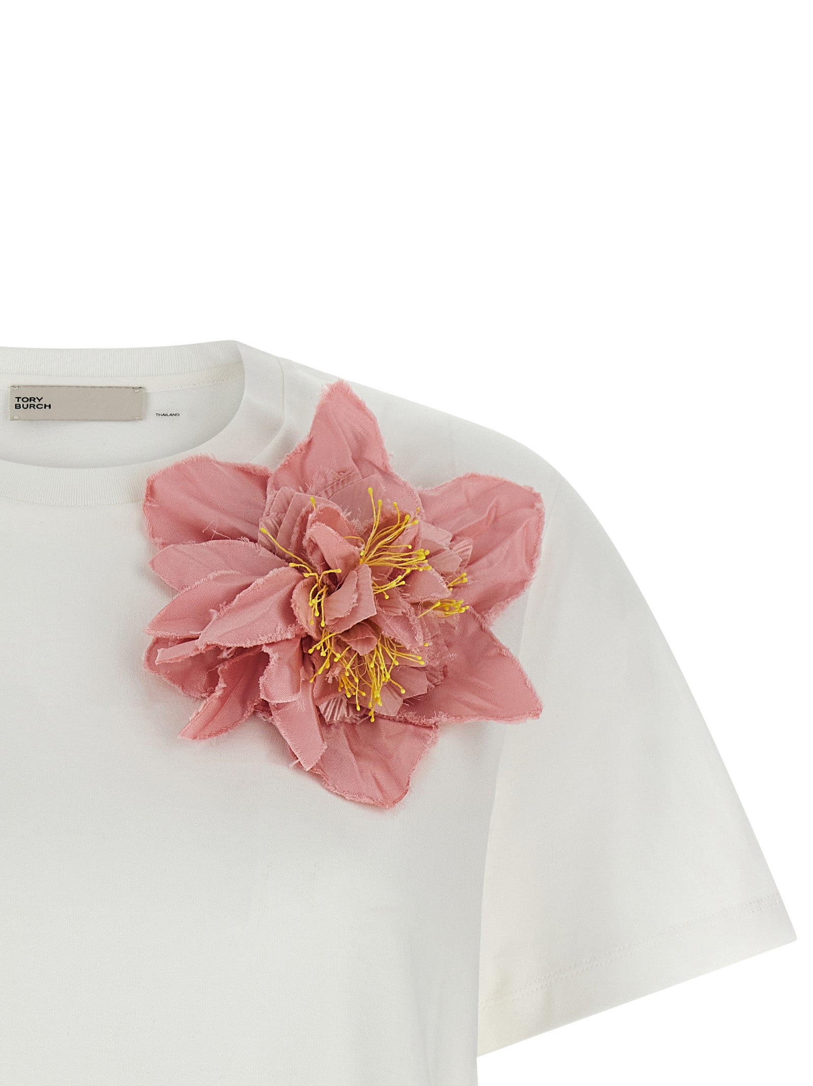 Tory Burch 'Floral Applique' T-Shirt