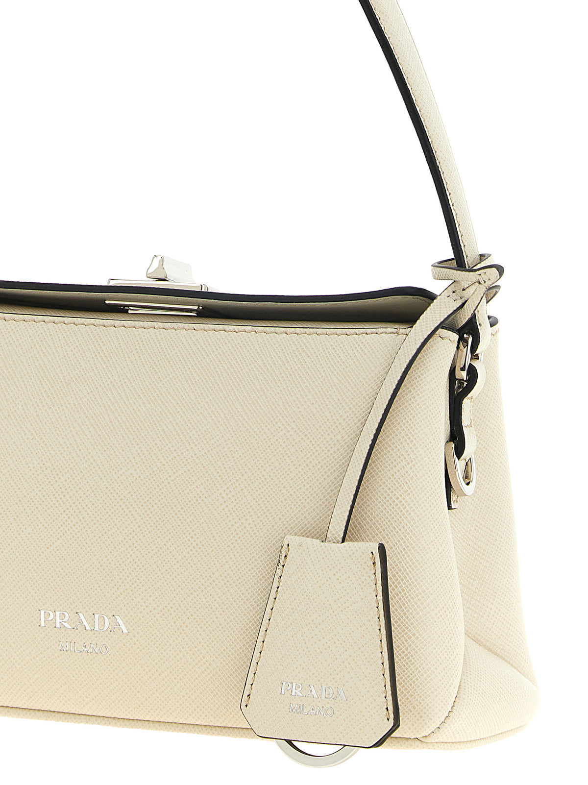 Prada White 'Prada Midi' Handbag