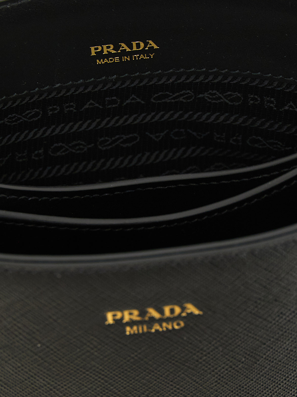 Prada Saffiano Mini Bucket Bag Black
