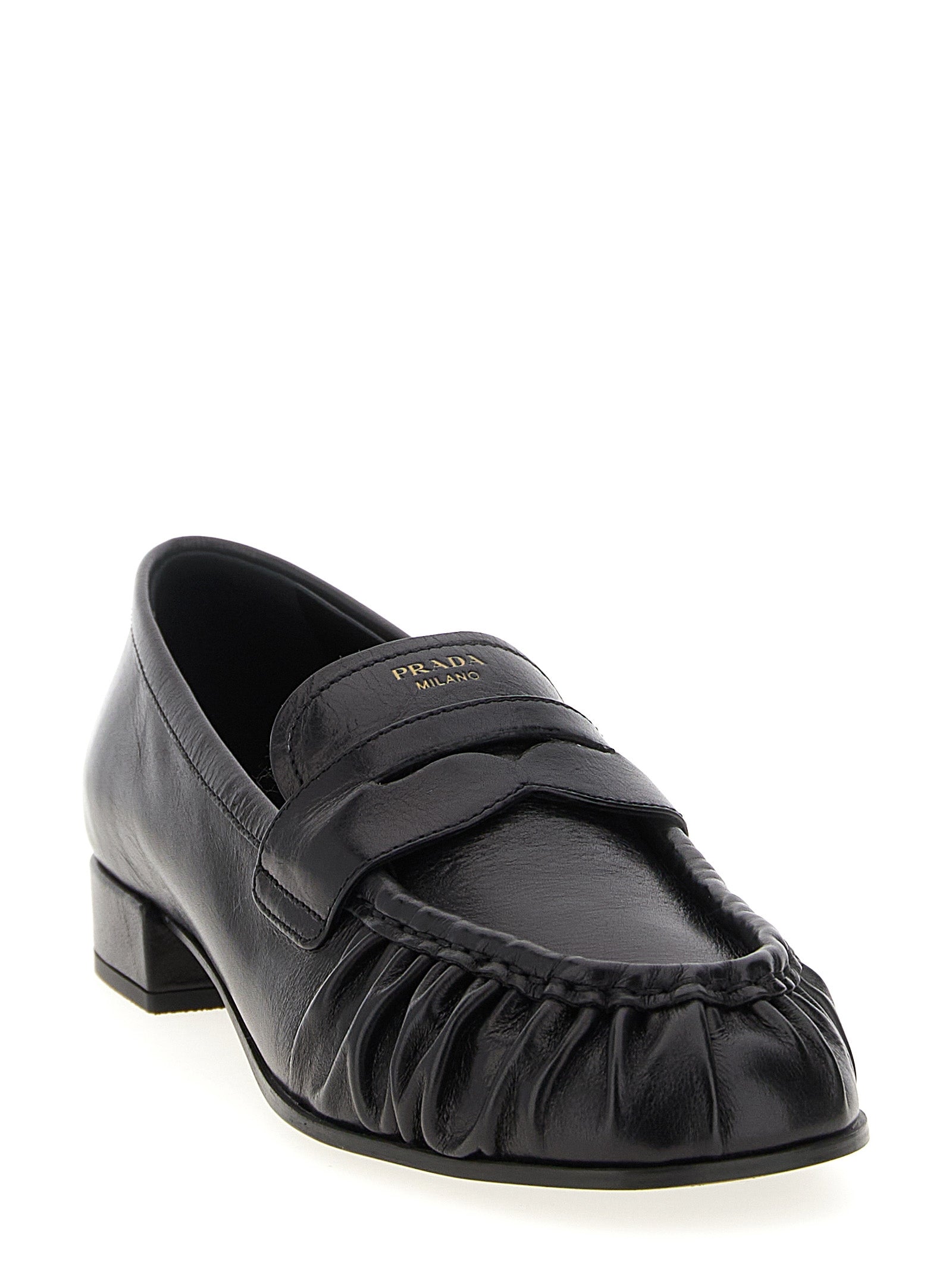Prada Curled Toe Moccasins