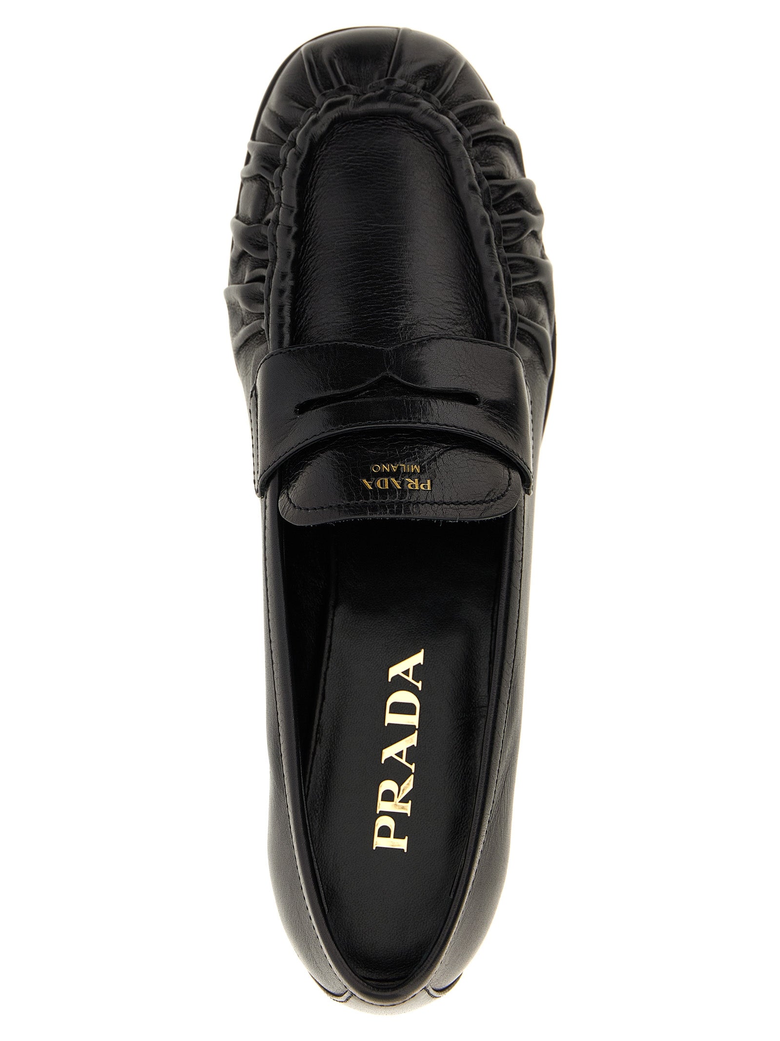 Prada Curled Toe Moccasins