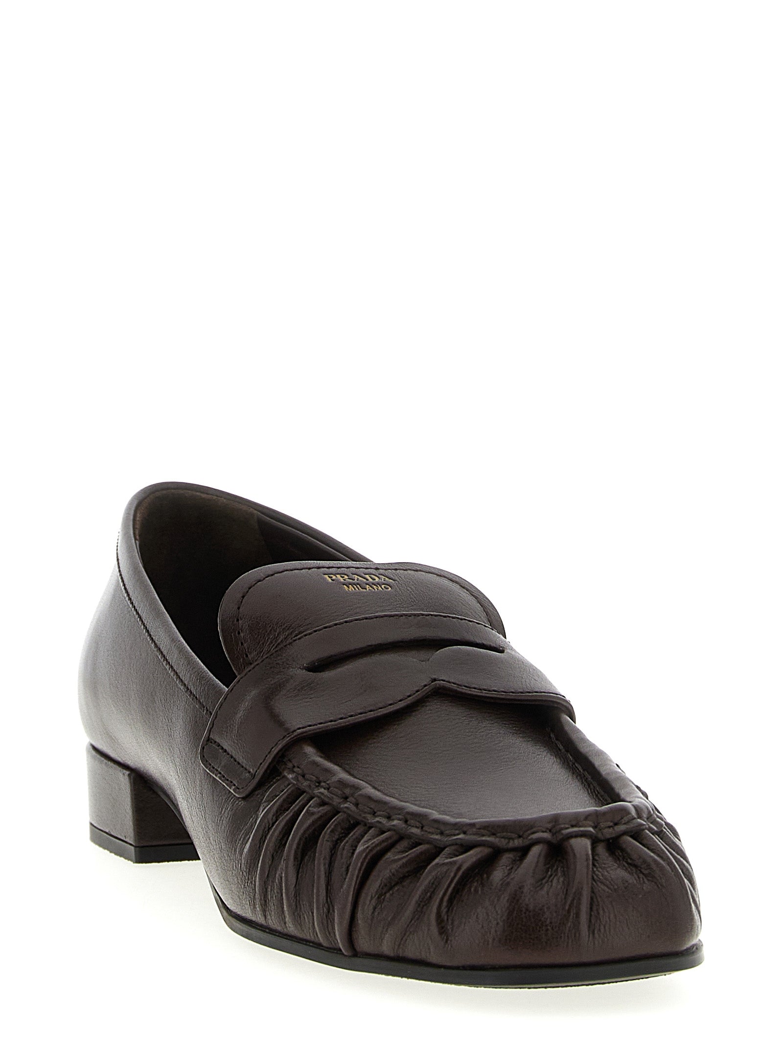 Prada Curled Toe Moccasins