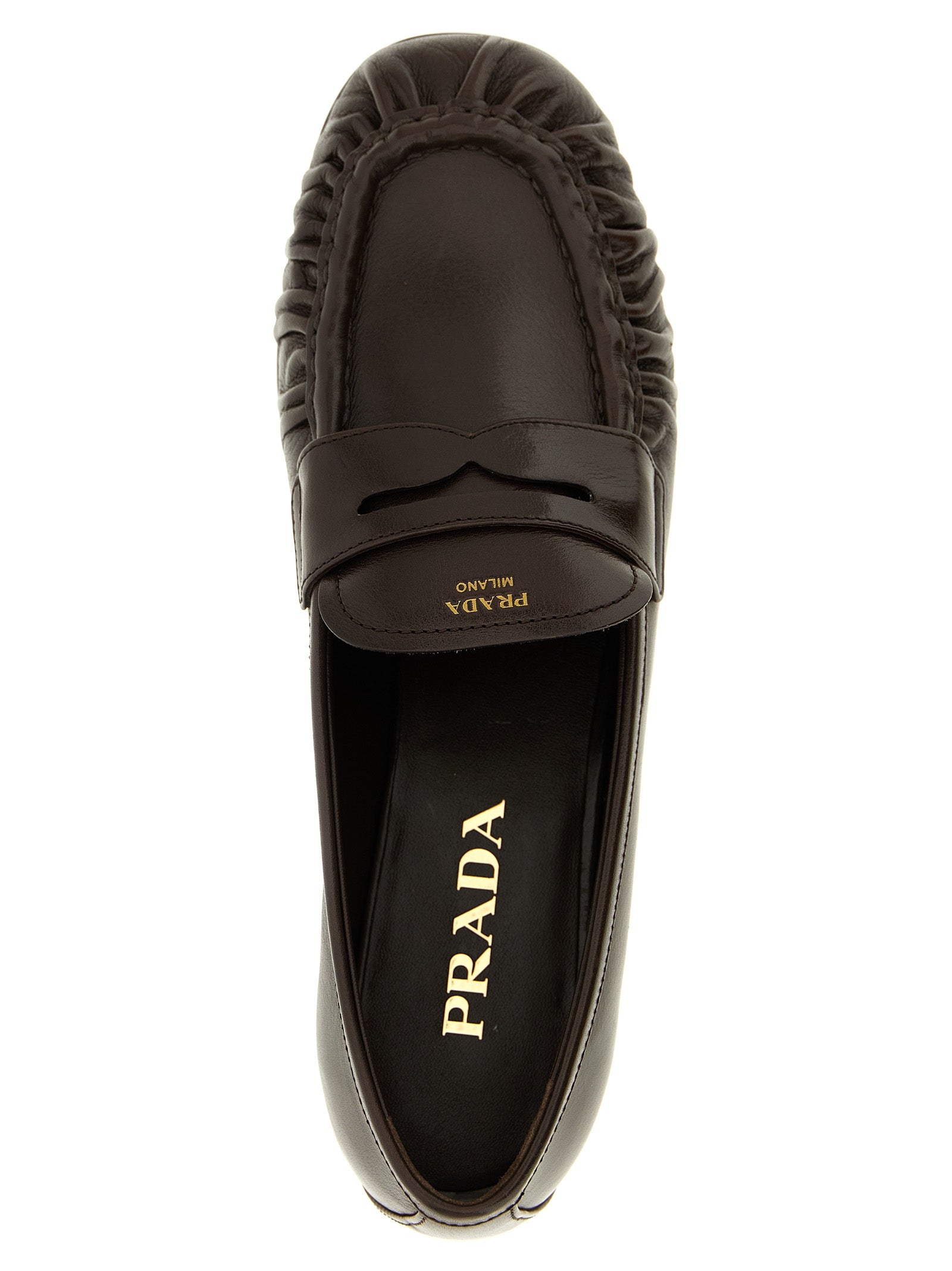 Prada Curled Toe Moccasins