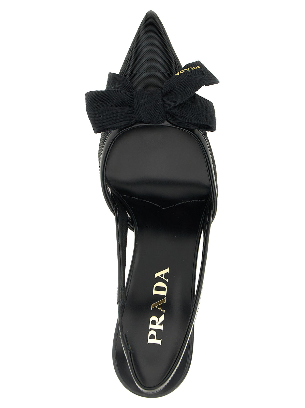 Prada Mesh Slingback With Bow