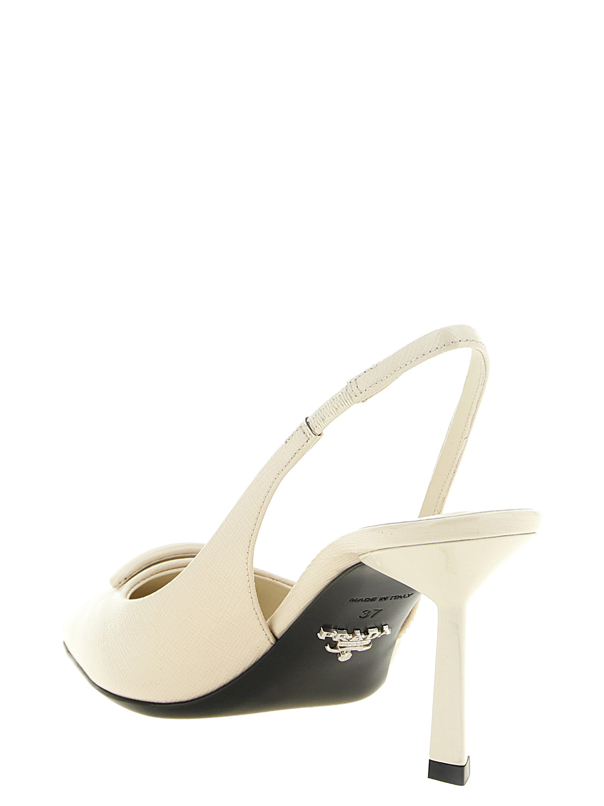 Prada Slingbacks Saffiano Patent Leather
