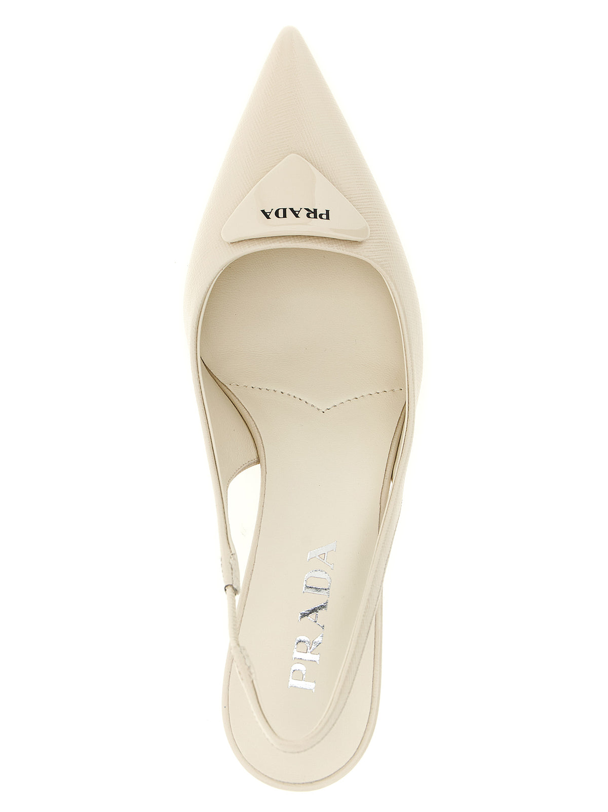 Prada Slingbacks Saffiano Patent Leather