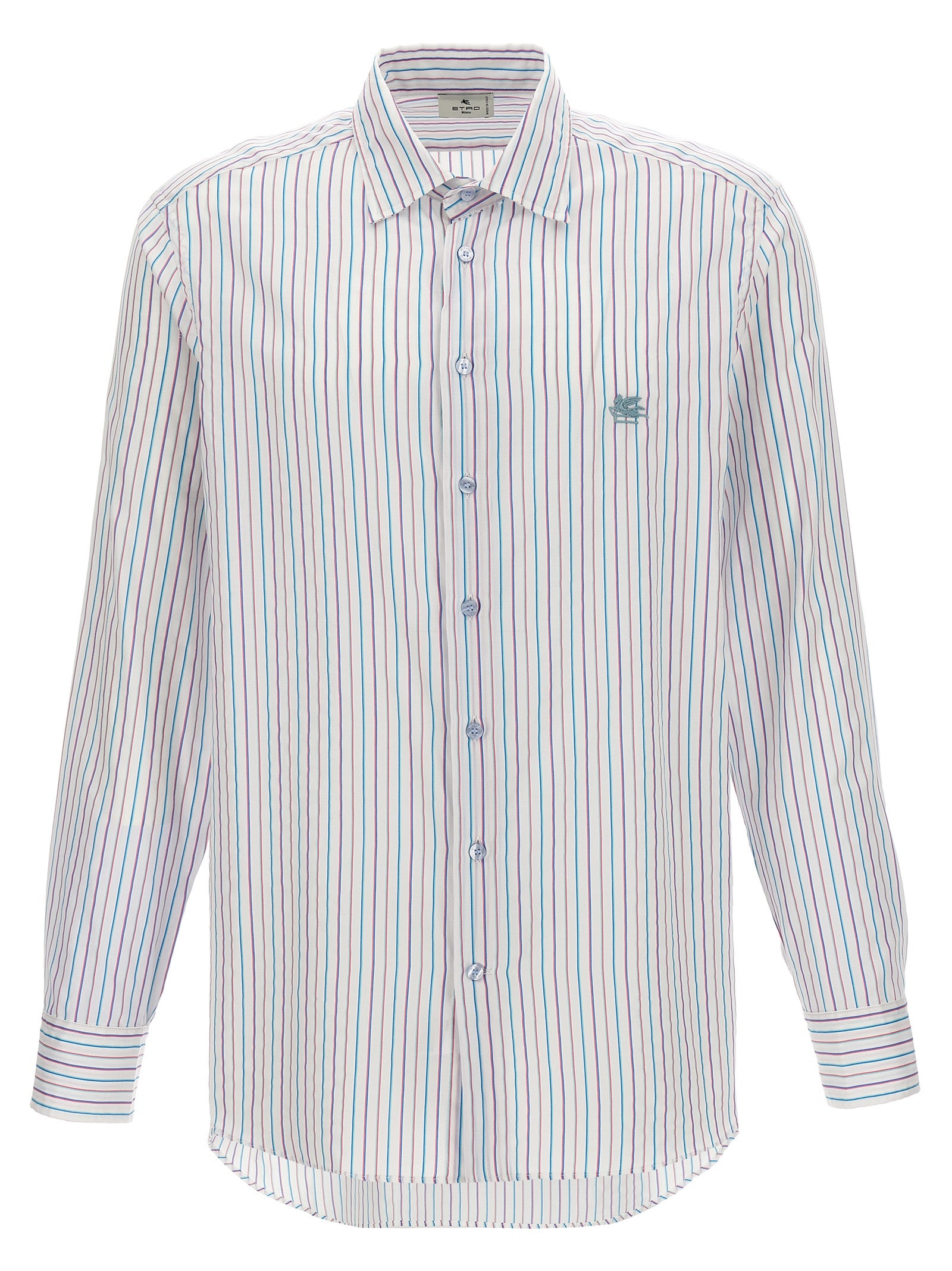 Etro Logo Embroidery Striped Shirt