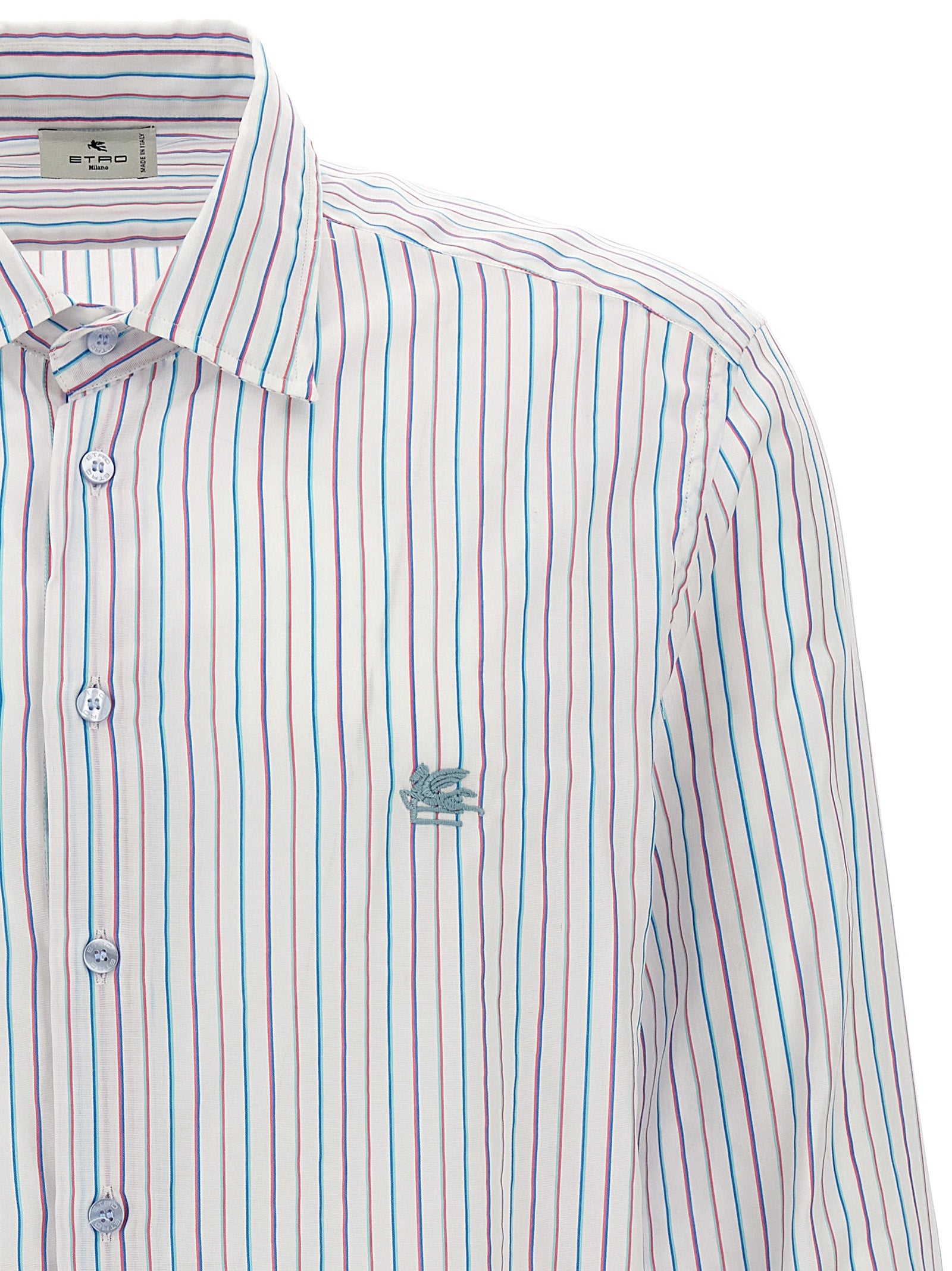 Etro Logo Embroidery Striped Shirt