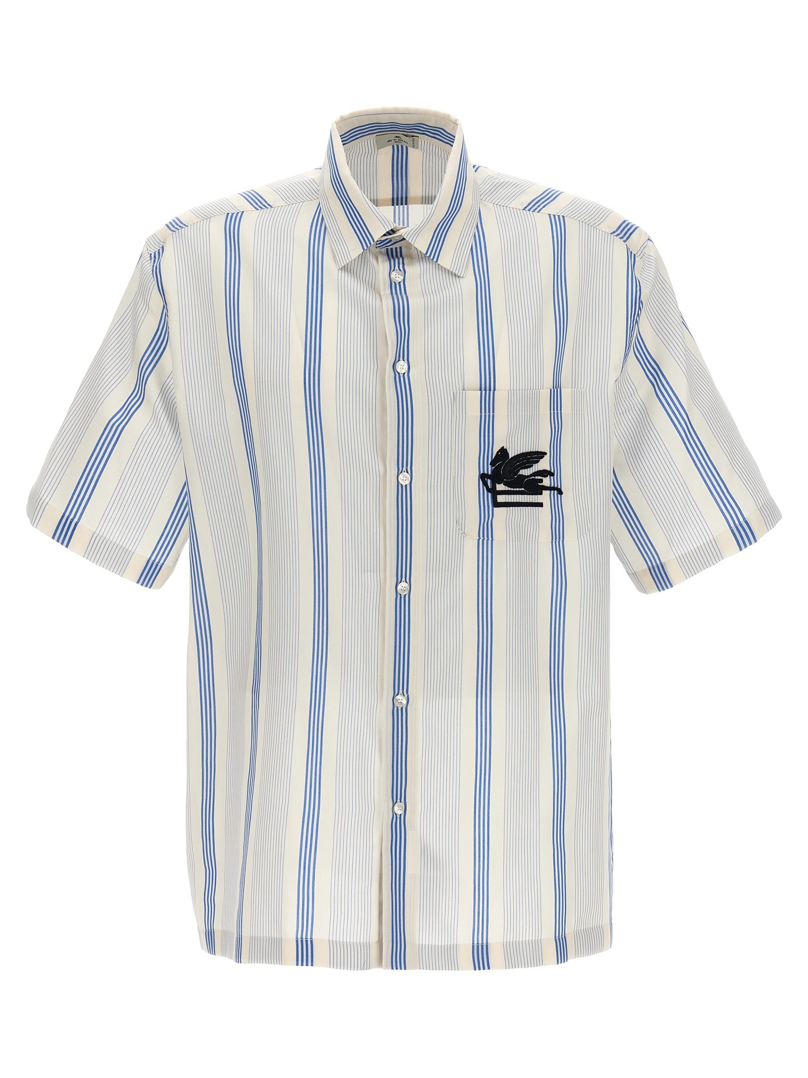 Etro Logo Embroidery Striped Shirt