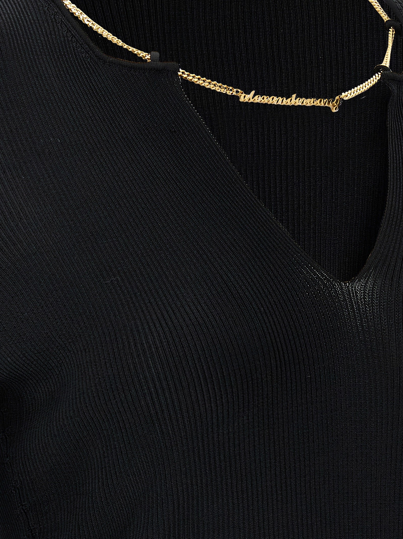 Alexander Wang 'Gold Nameplate Chain' Sweater