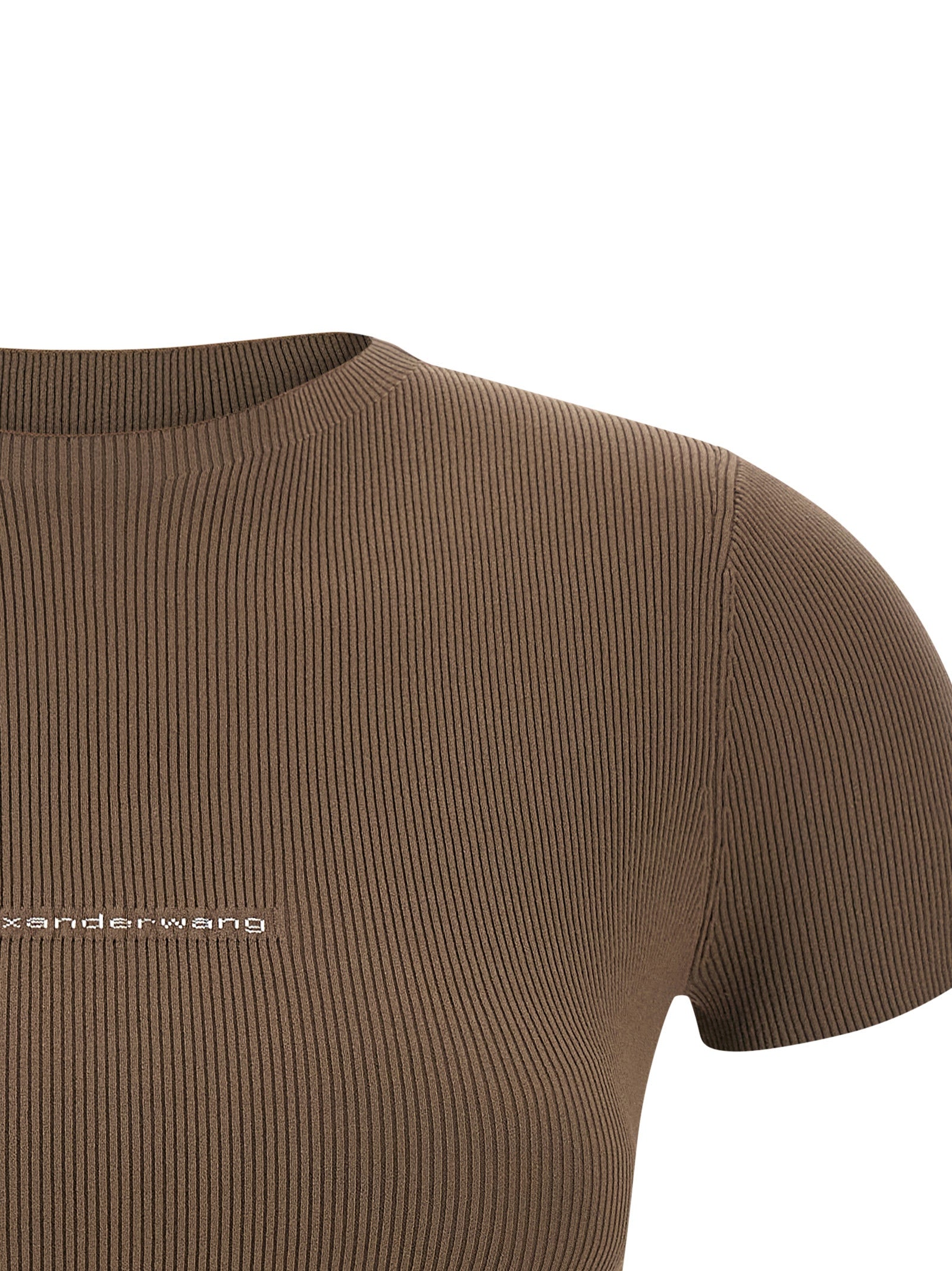 Alexander Wang Ribbed T-Shirt With Logo