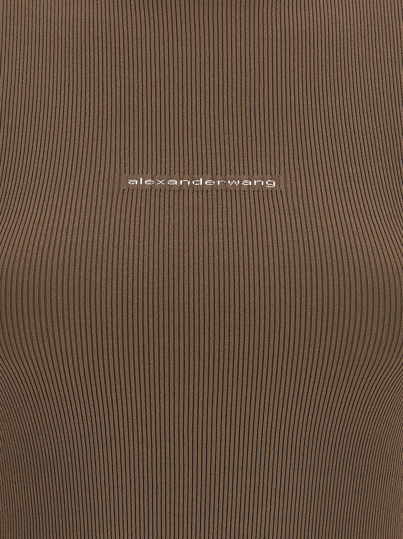 Alexander Wang Ribbed T-Shirt With Logo