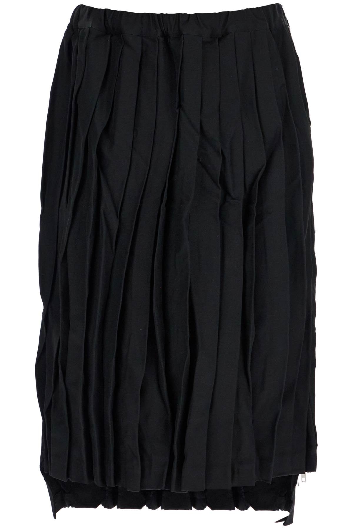 Comme Des Garcons Black Pleated Skirt With Side Z