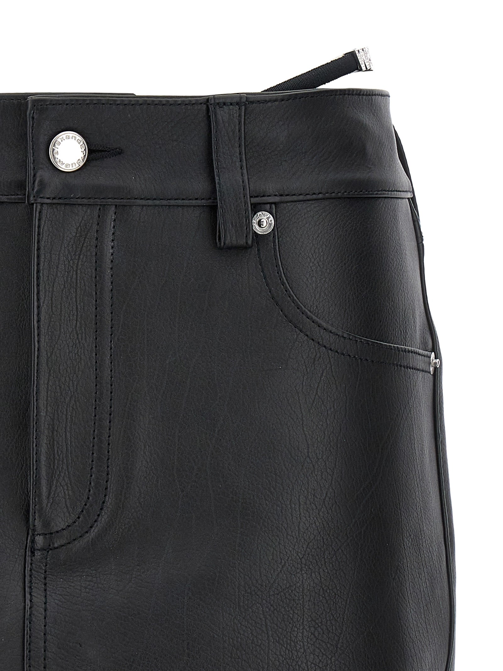 Alexander Wang Thong Leather Skort