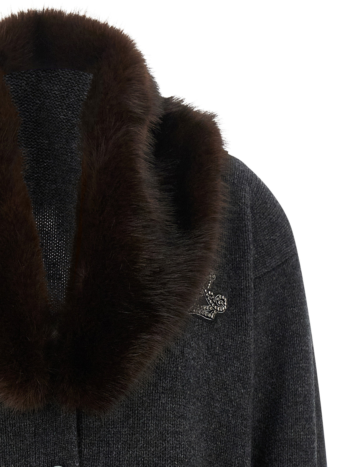 Lauren Ralph Lauren Fur Insert Cardigan