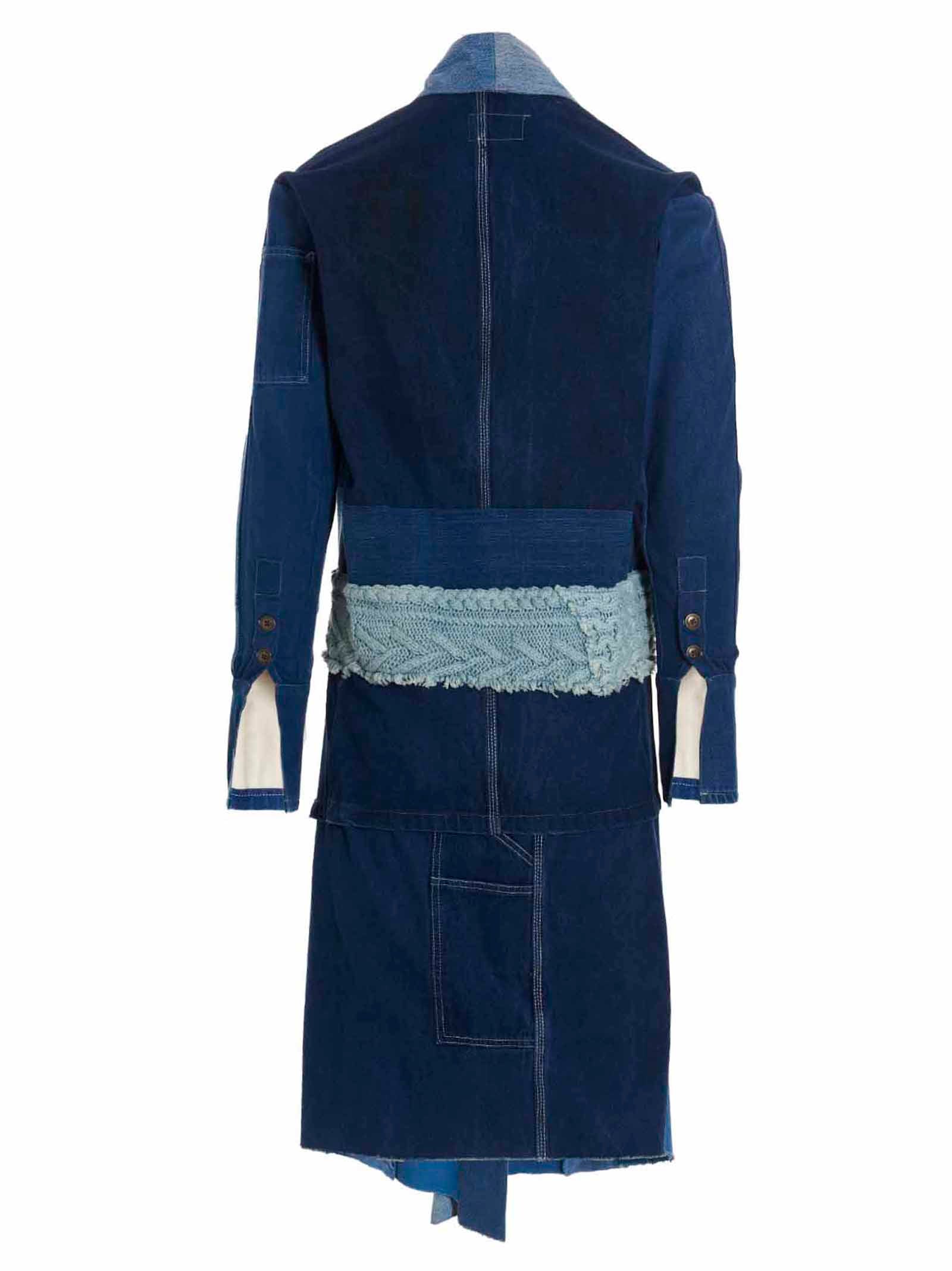 Greg Lauren 'Denim Mixed Long’ Coat