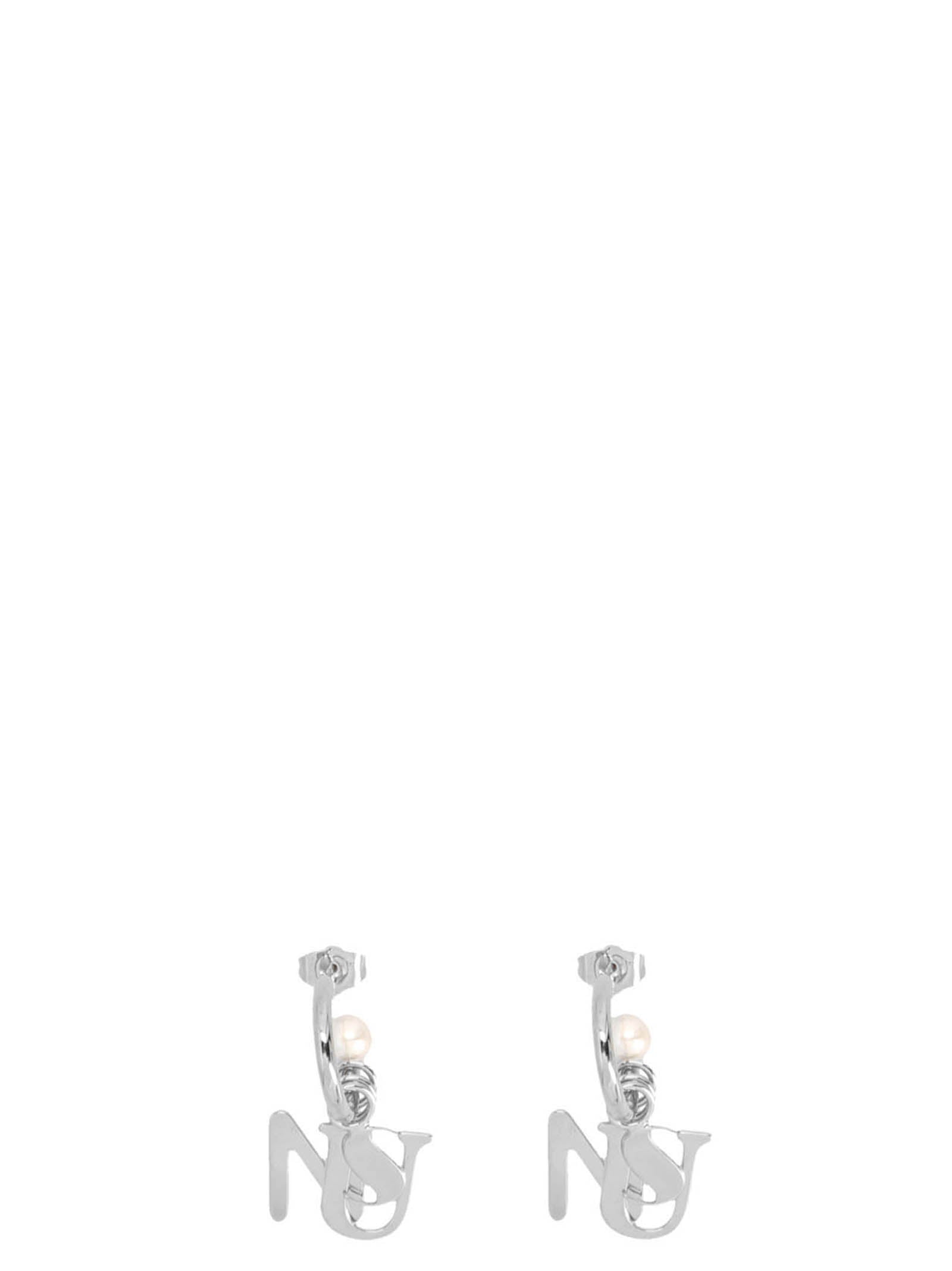 Sunnei Logo Pearl Earrings