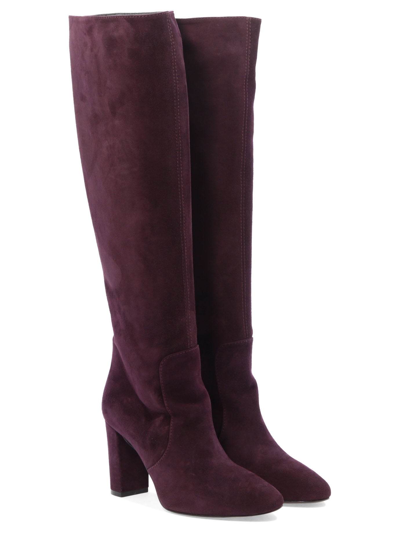 Via Roma 15 Suede Heeled Boots