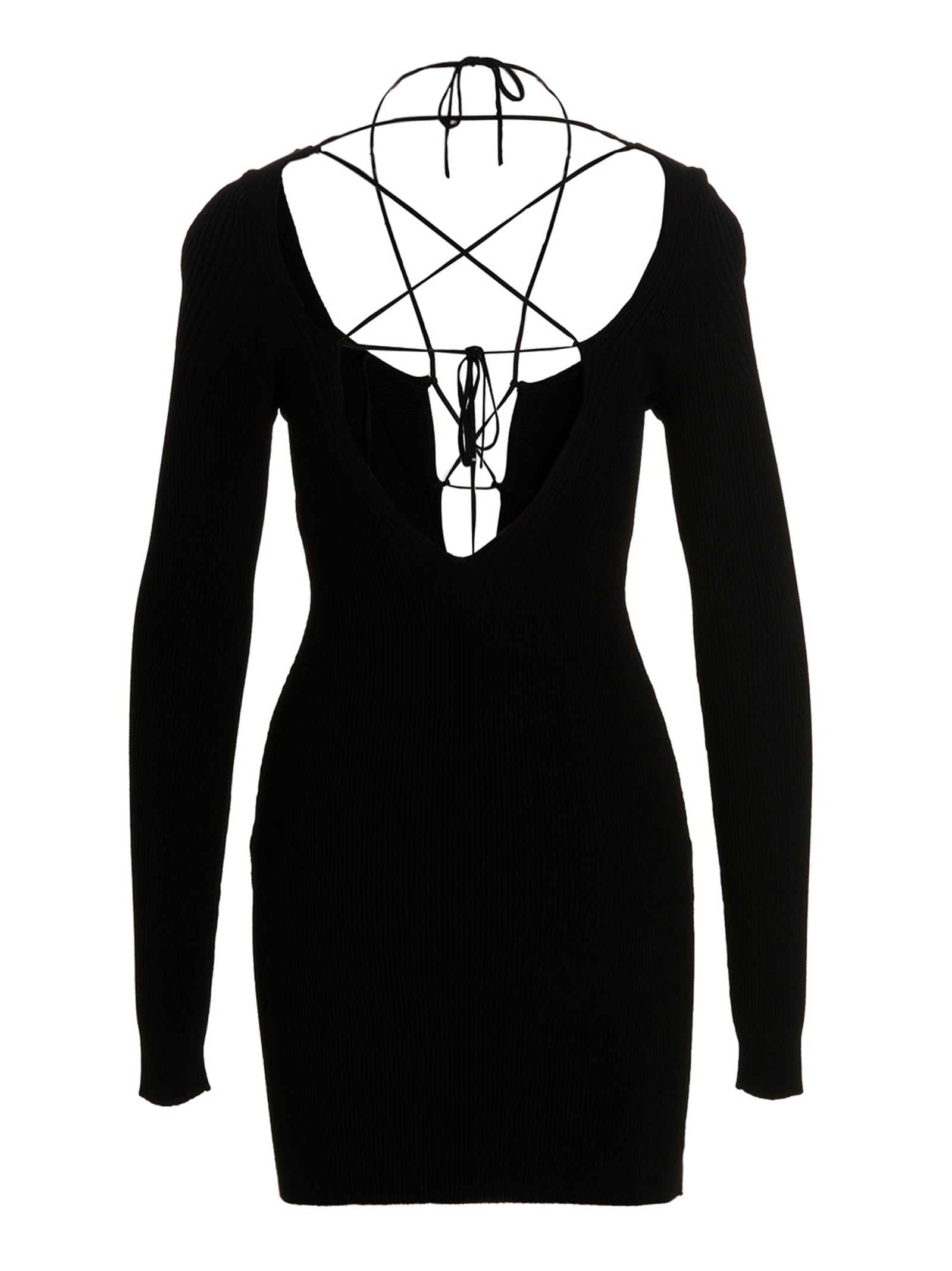 Nensi Dojaka Deep Neckline Minidress