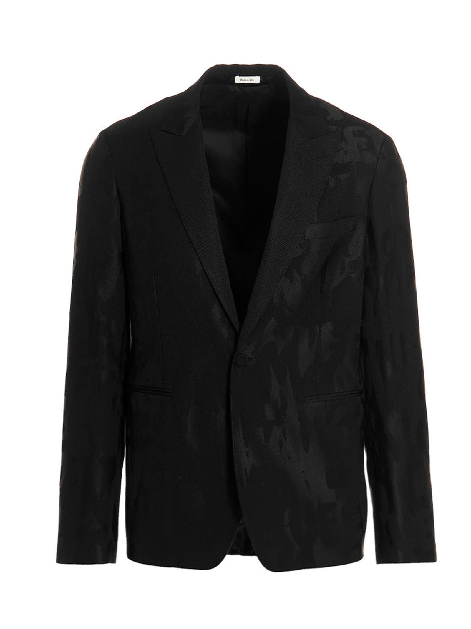 Alexander Mcqueen Jacquard Logo Blazer Jacket