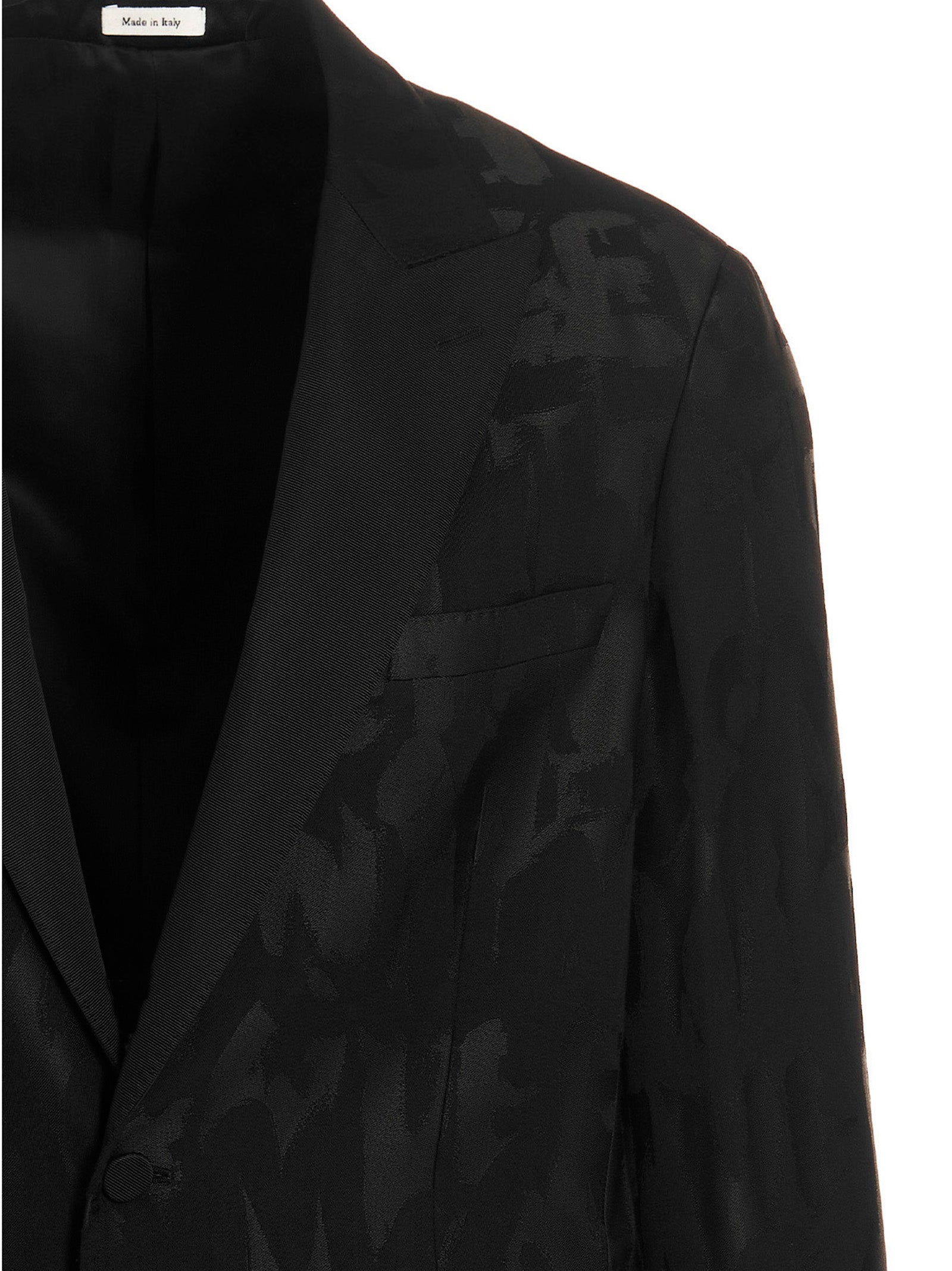 Alexander Mcqueen Jacquard Logo Blazer Jacket