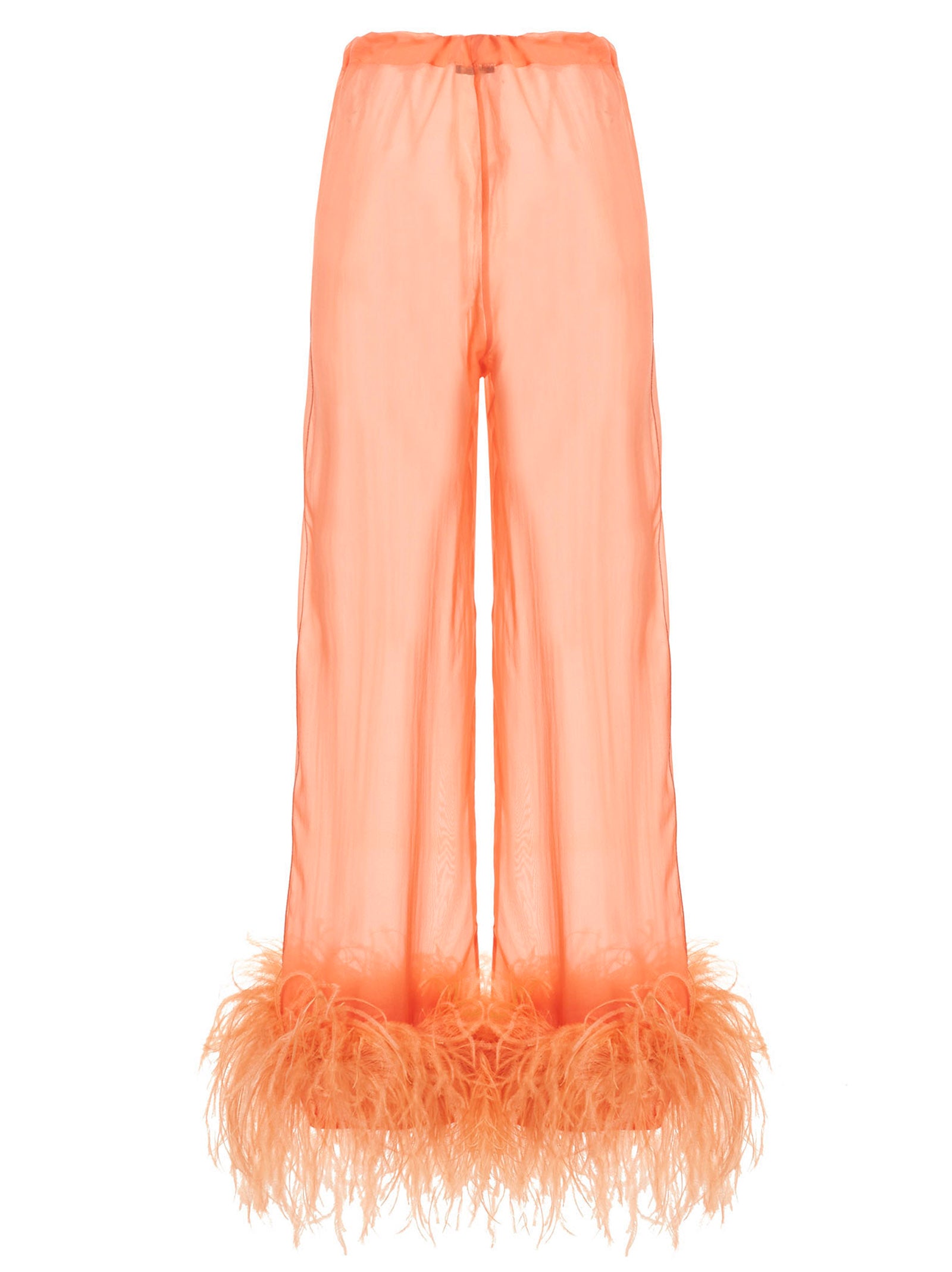 Osèree Feather Silk Pants