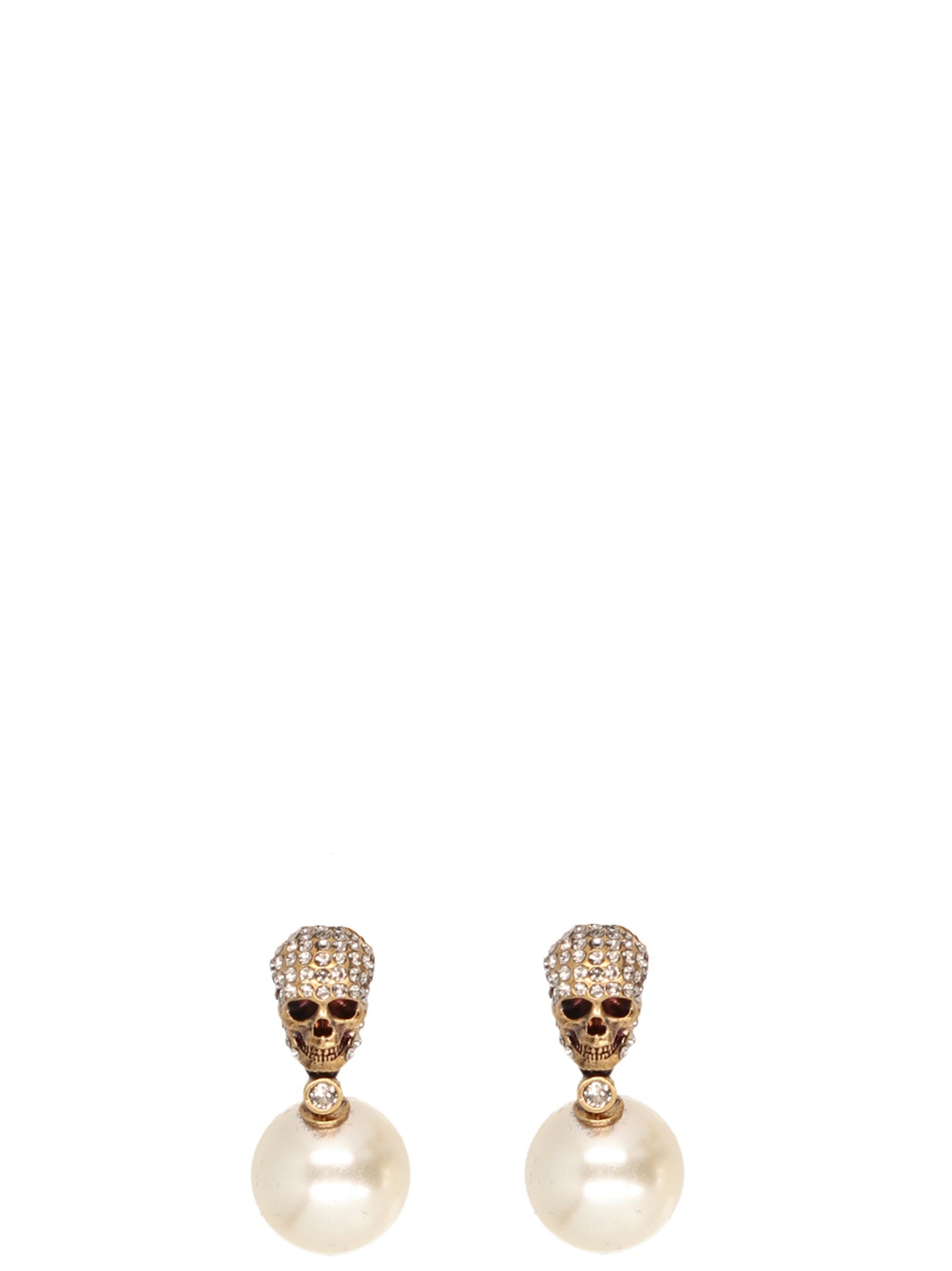 Alexander Mcqueen 'Pearl N Skull' Earrings