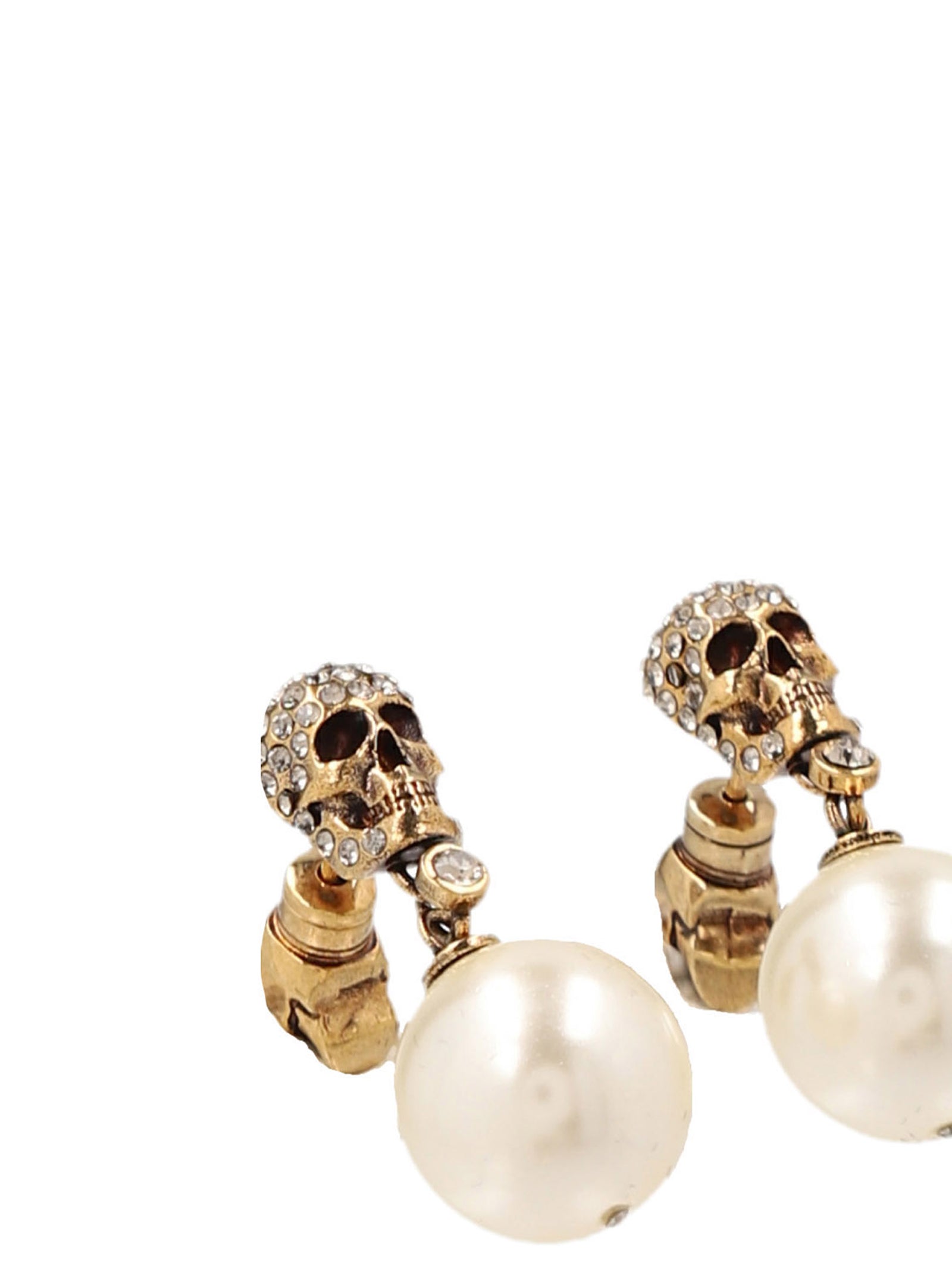 Alexander Mcqueen 'Pearl N Skull' Earrings