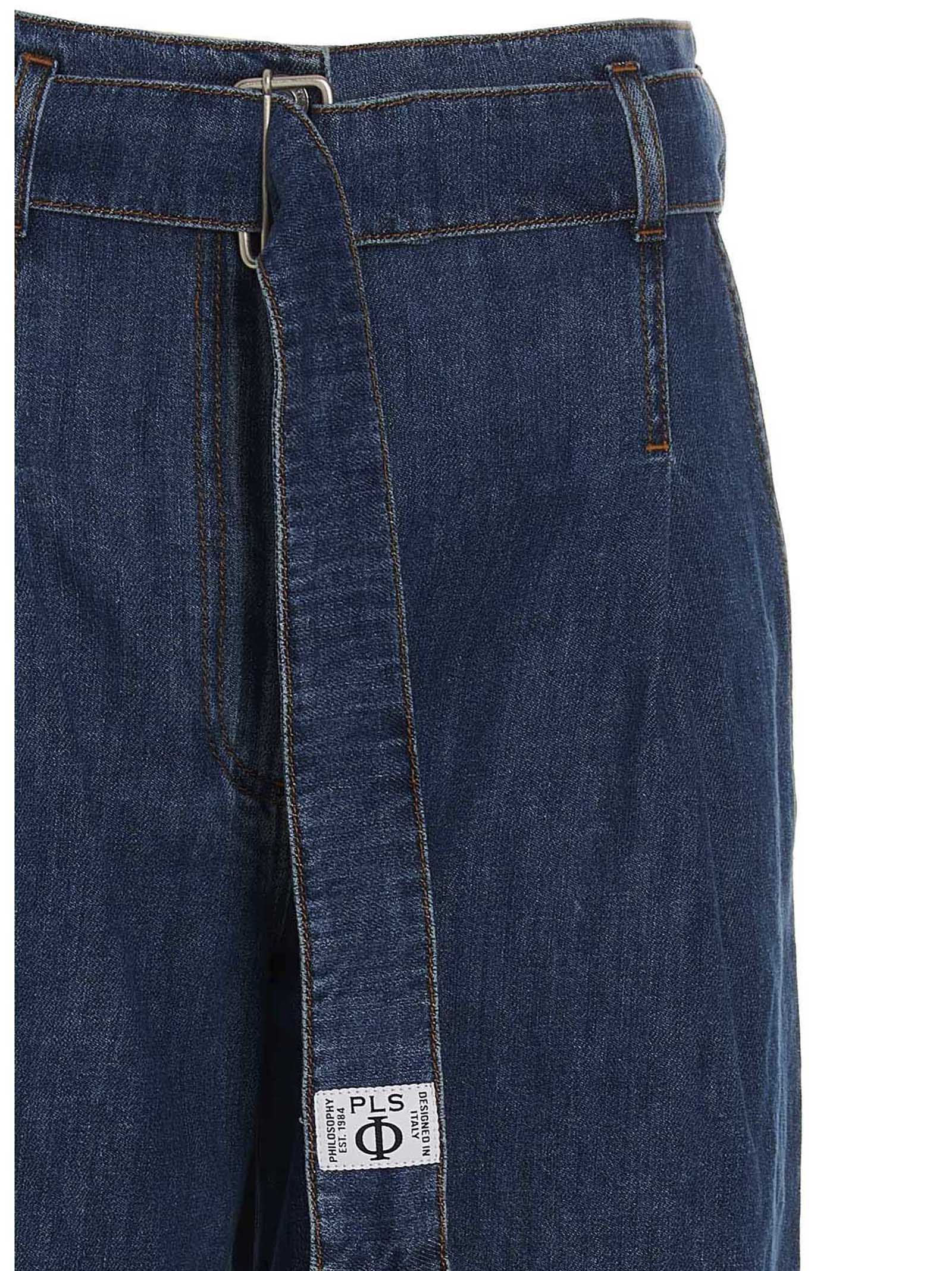 Philosophy Jeans With Front Pleats