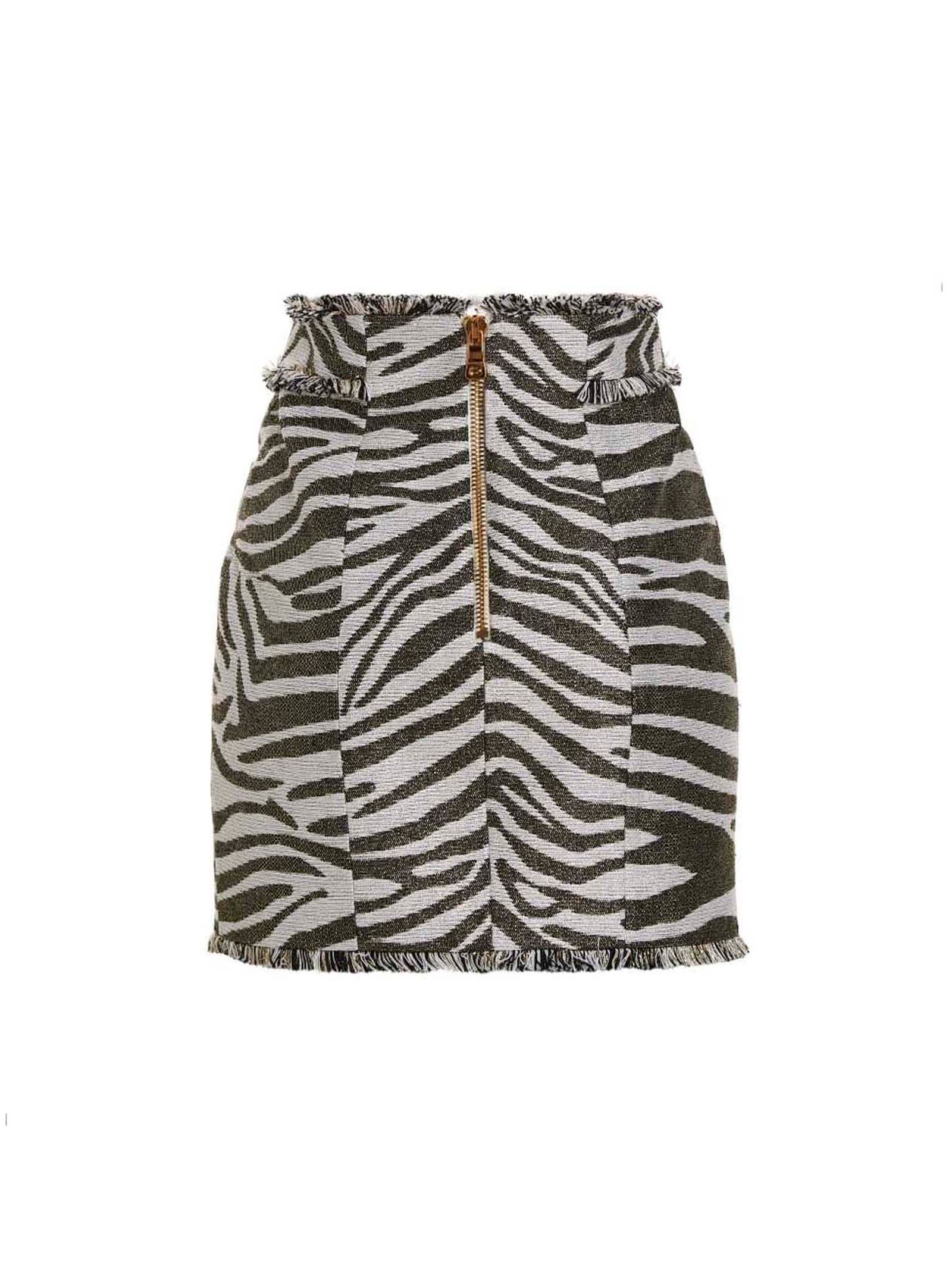 Balmain 'Lurex Zebra' Skirt