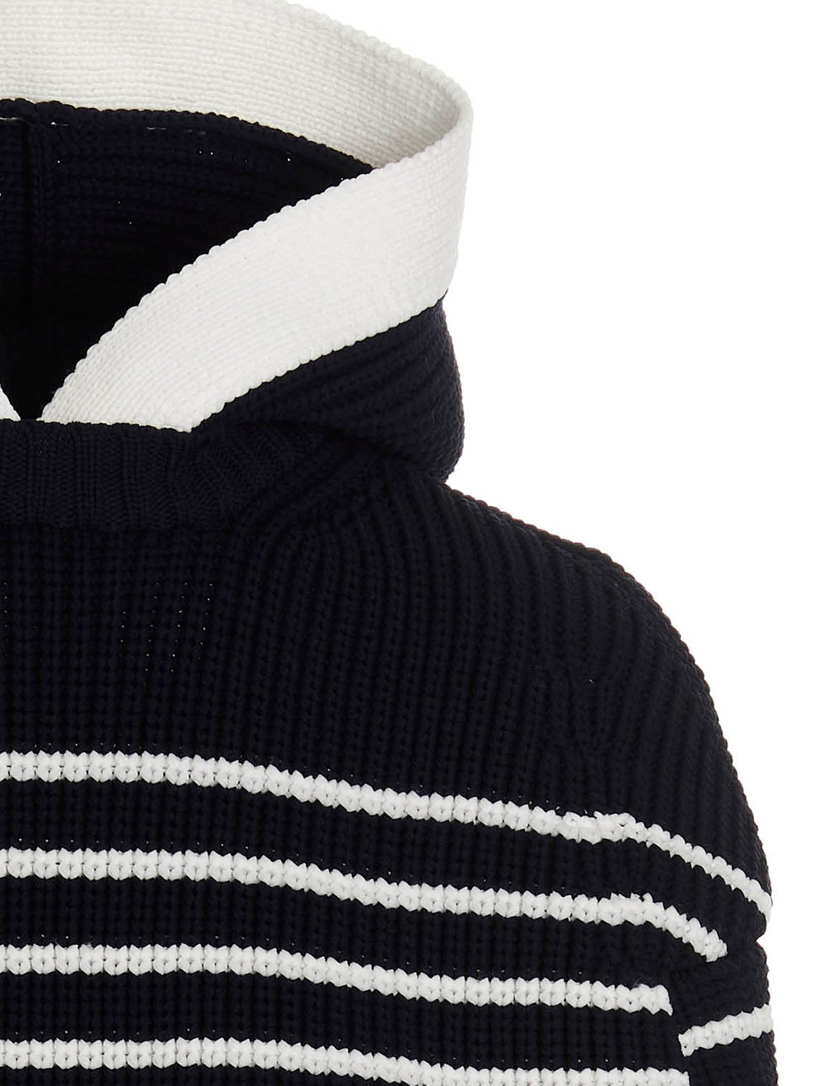 Sacai Striped Hooded Cape