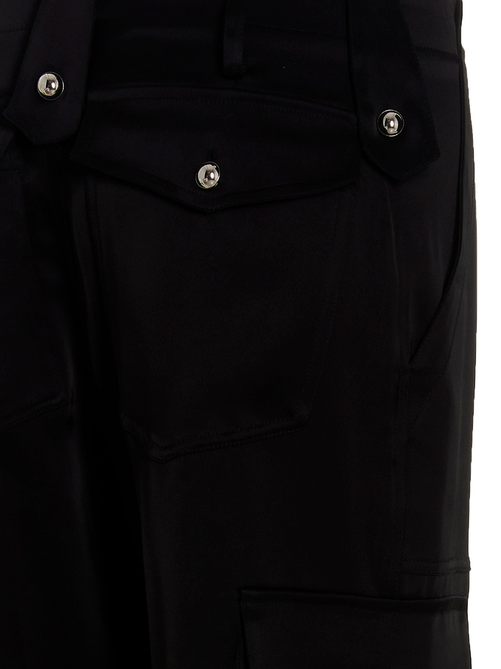 David Koma Satin Cargo Pants