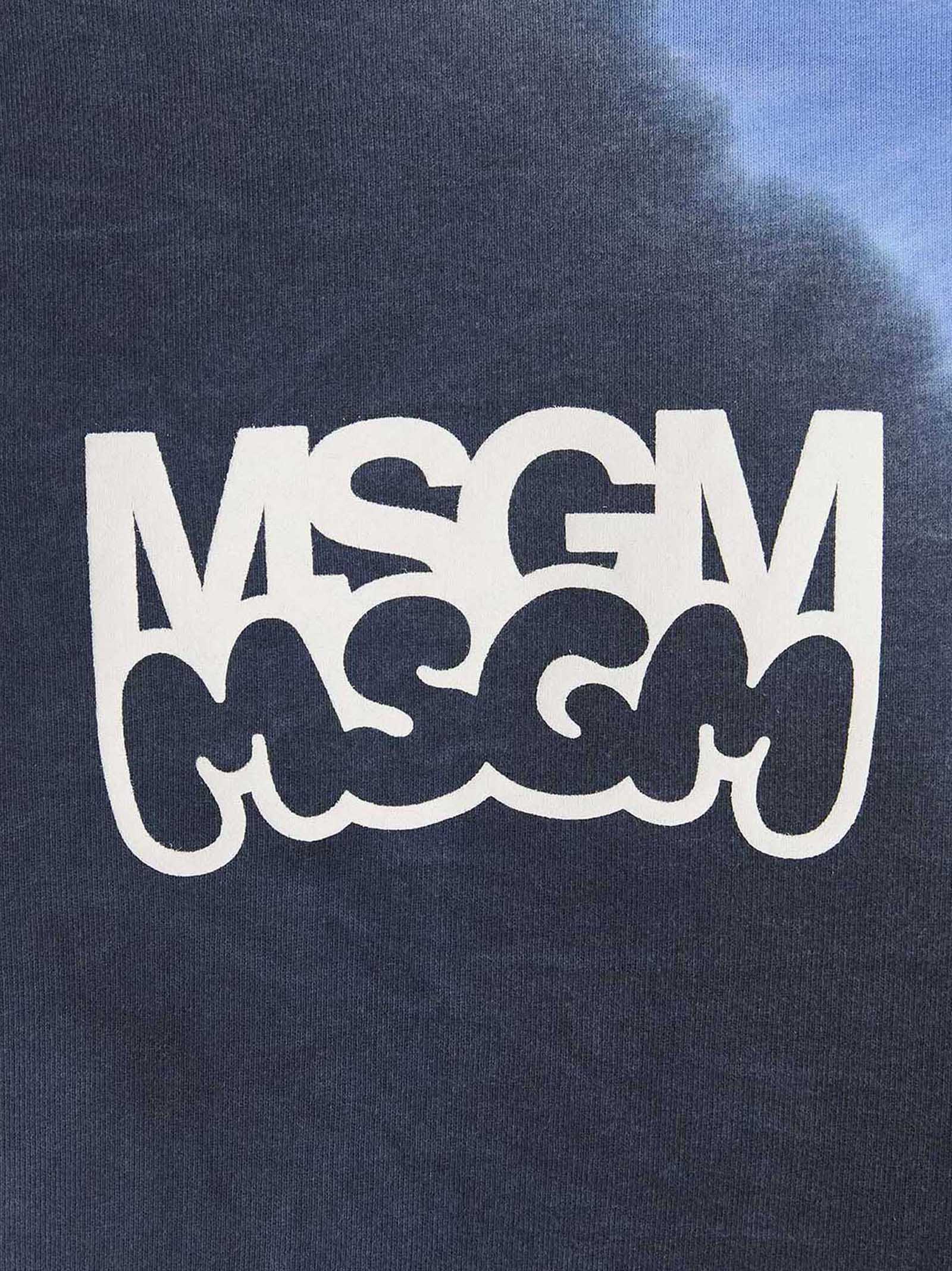 Msgm Logo Print Tie Dye Sweatshirt By Burro Studio