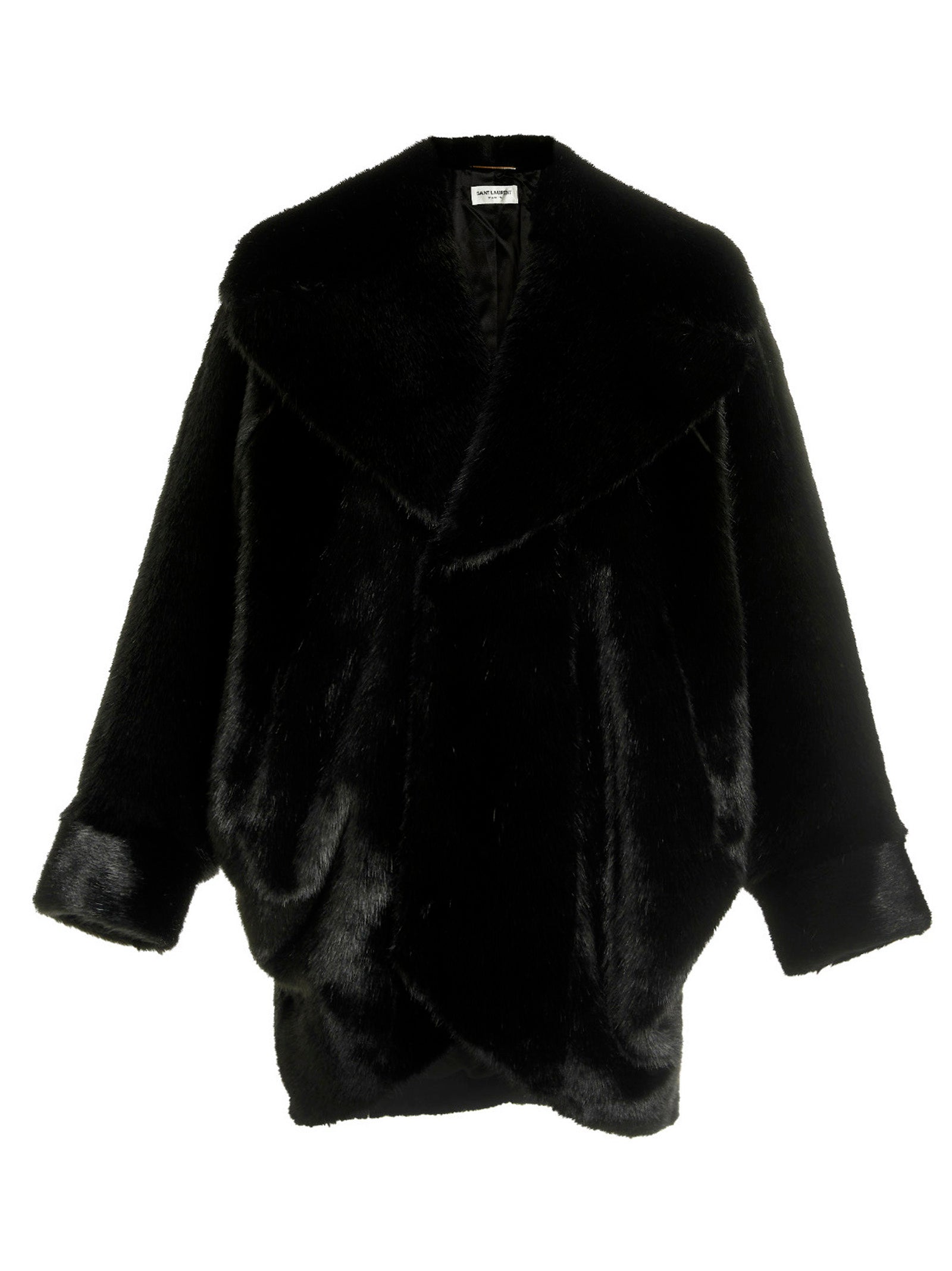 Saint Laurent Oversize Faux Fur Coat