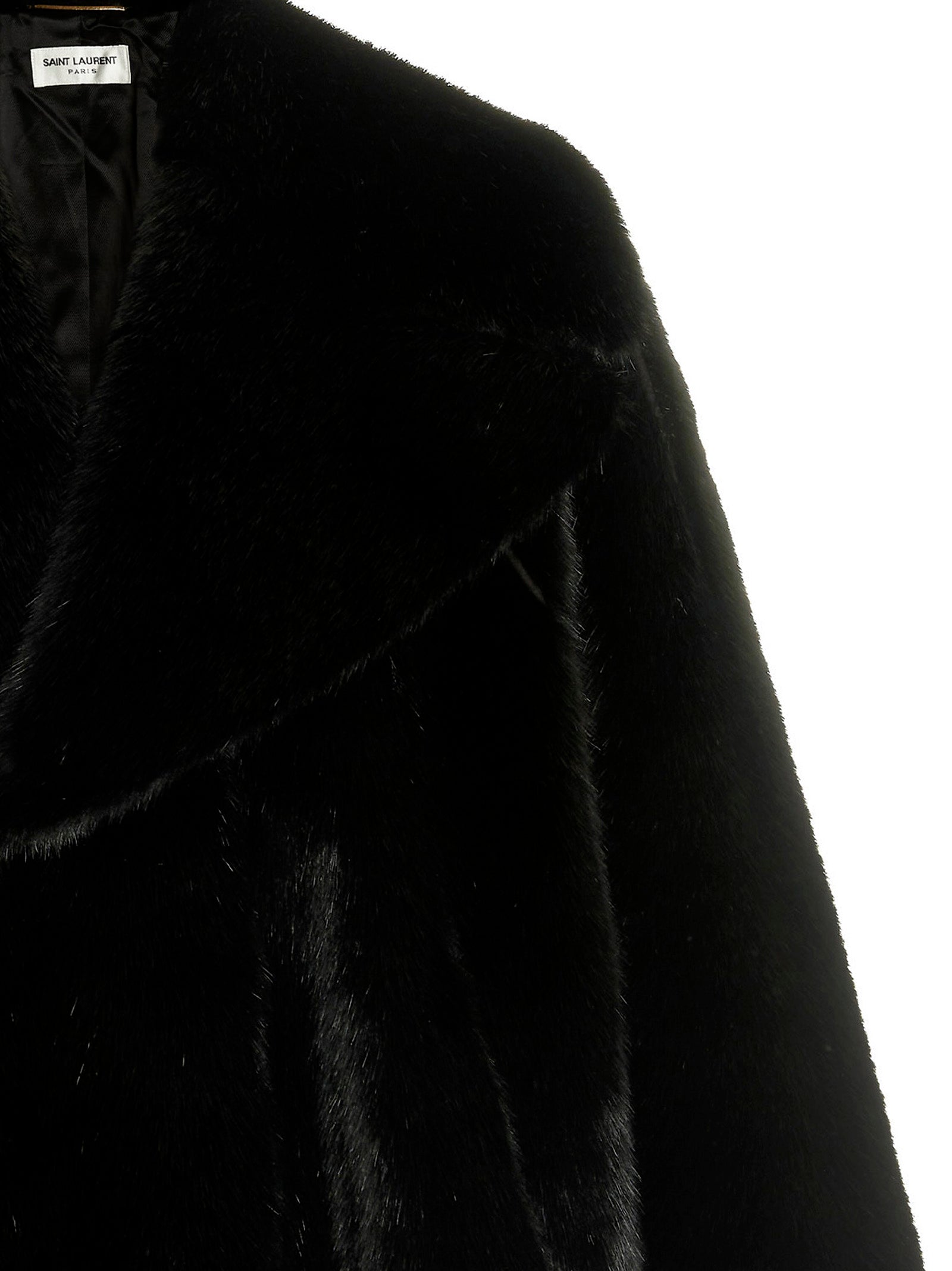 Saint Laurent Oversize Faux Fur Coat