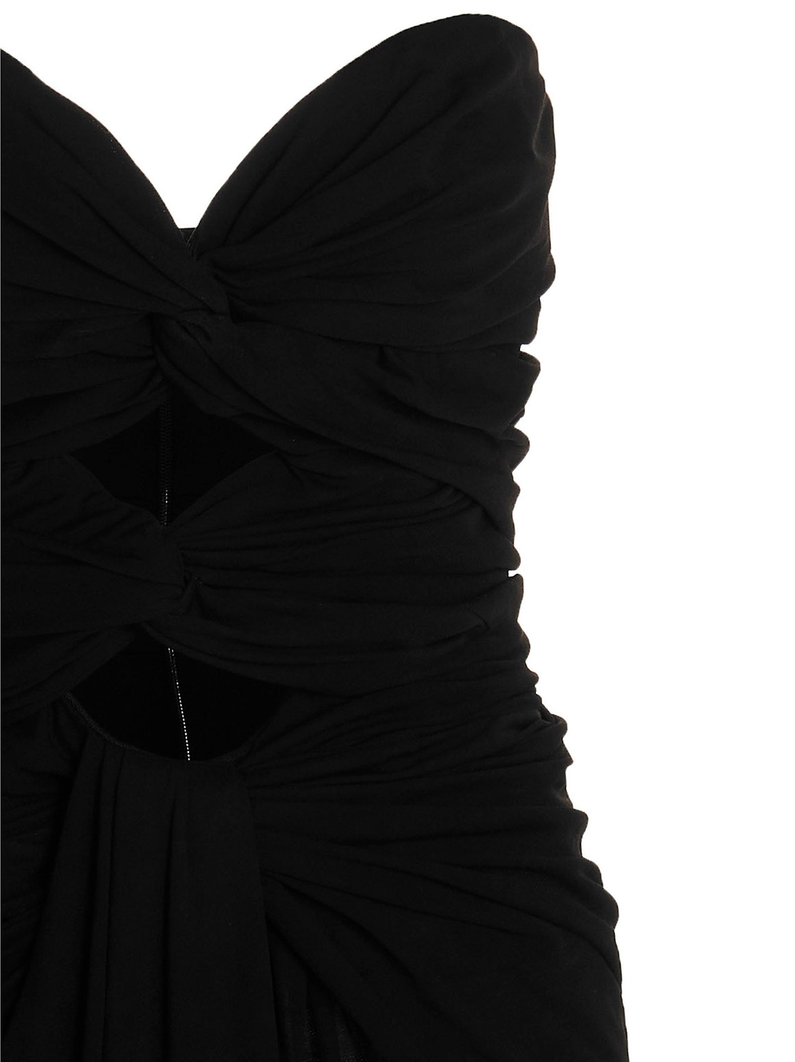 Saint Laurent Draped Cut Out Dress