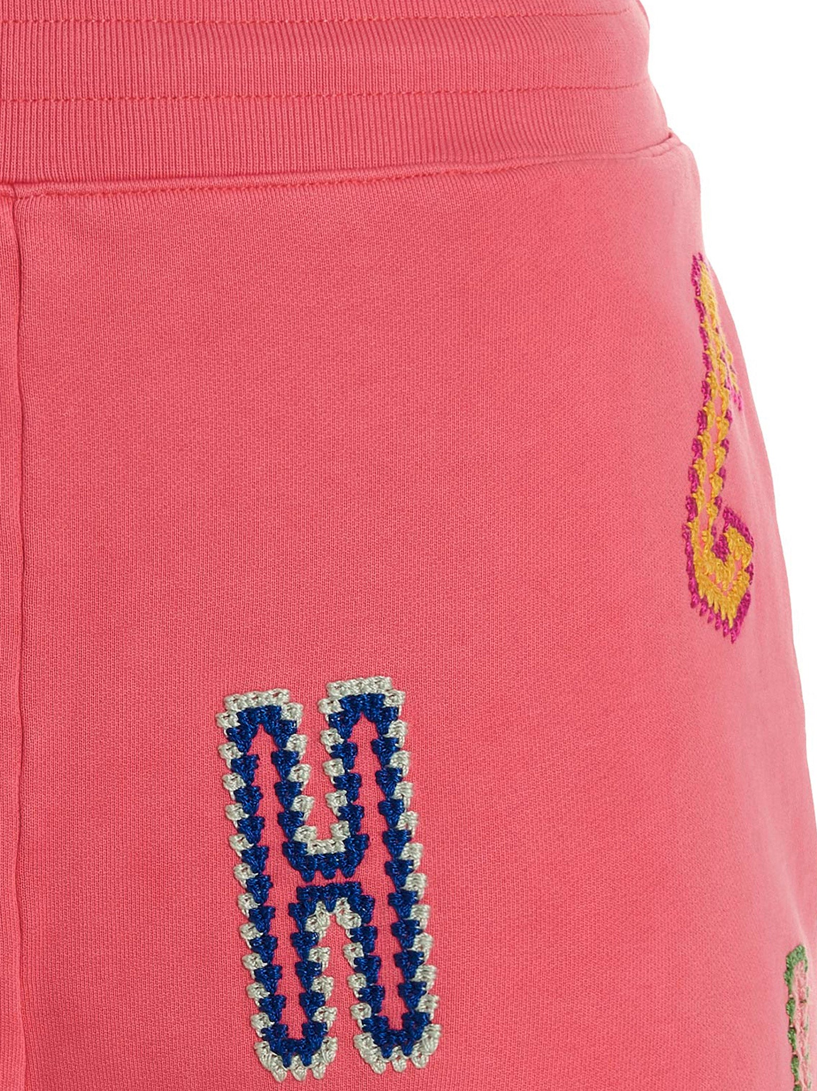 Moschino Lettering Embroidered Logo Bermuda Shorts