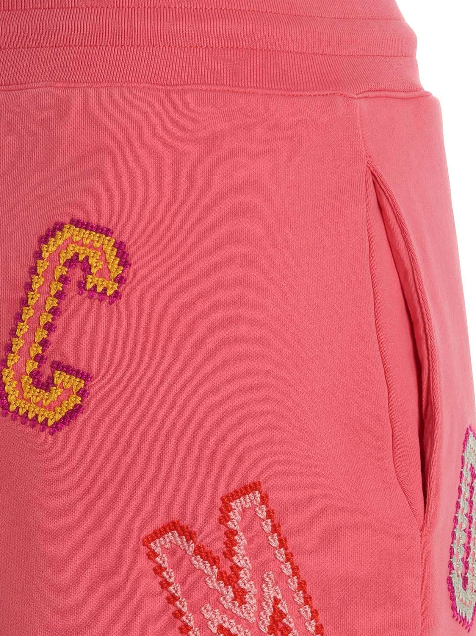 Moschino Lettering Embroidered Logo Bermuda Shorts