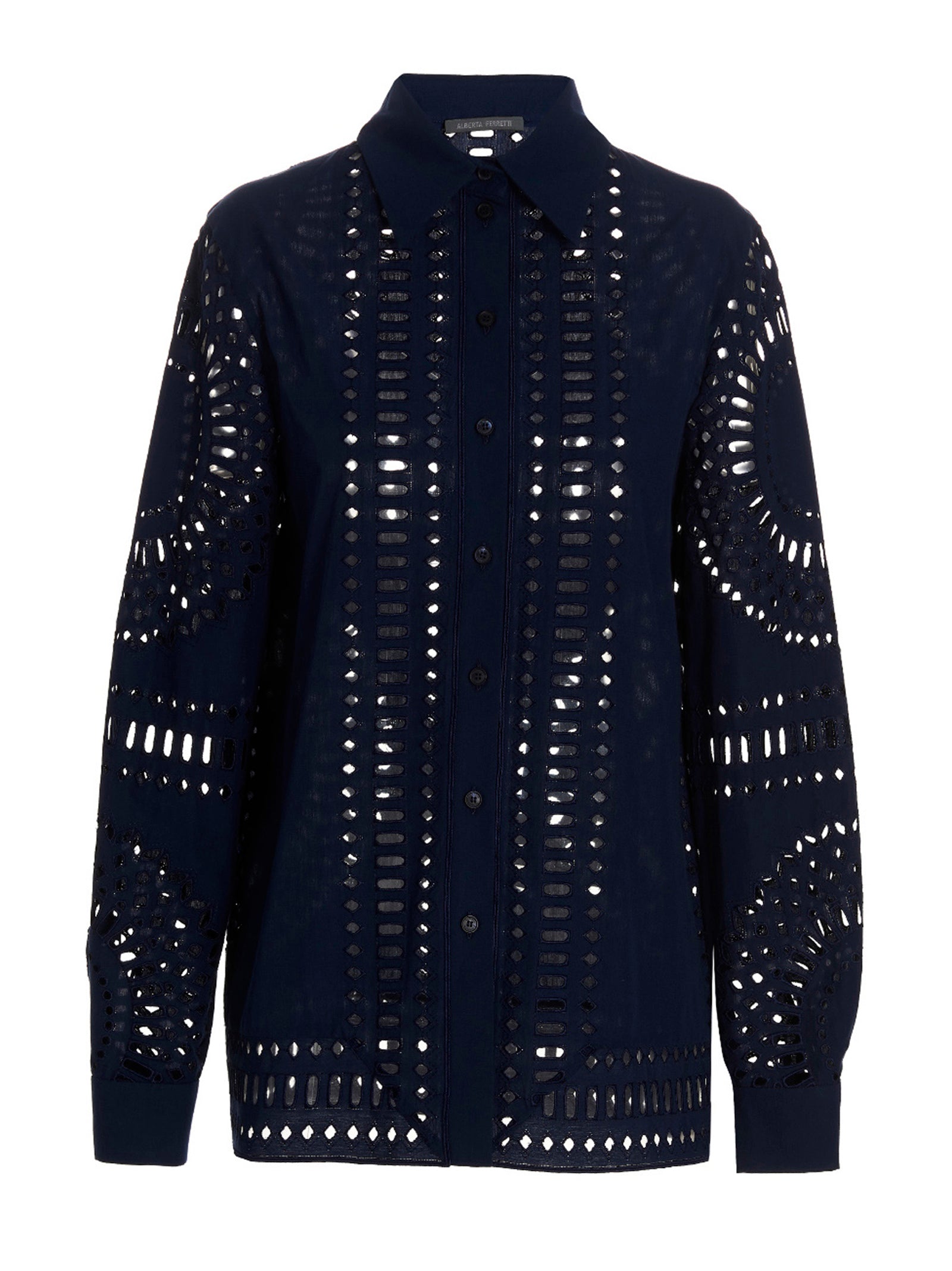 Alberta Ferretti Embroidered Cotton Shirt