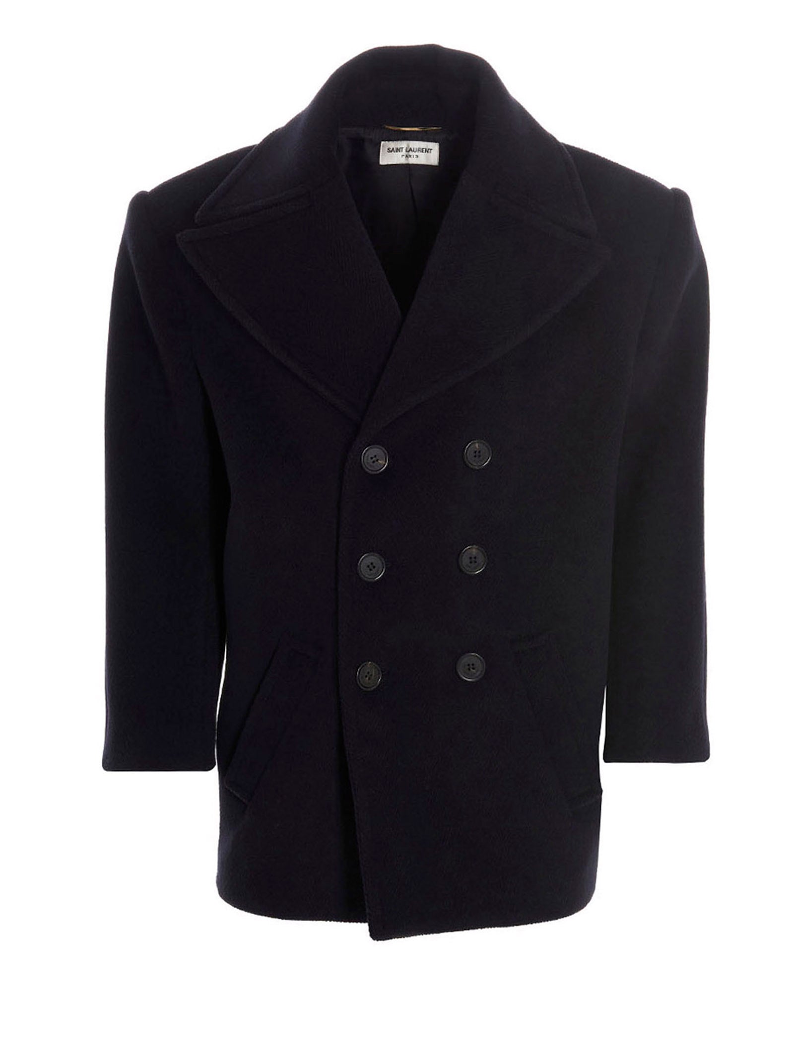 Saint Laurent Wool Double Breast Coat