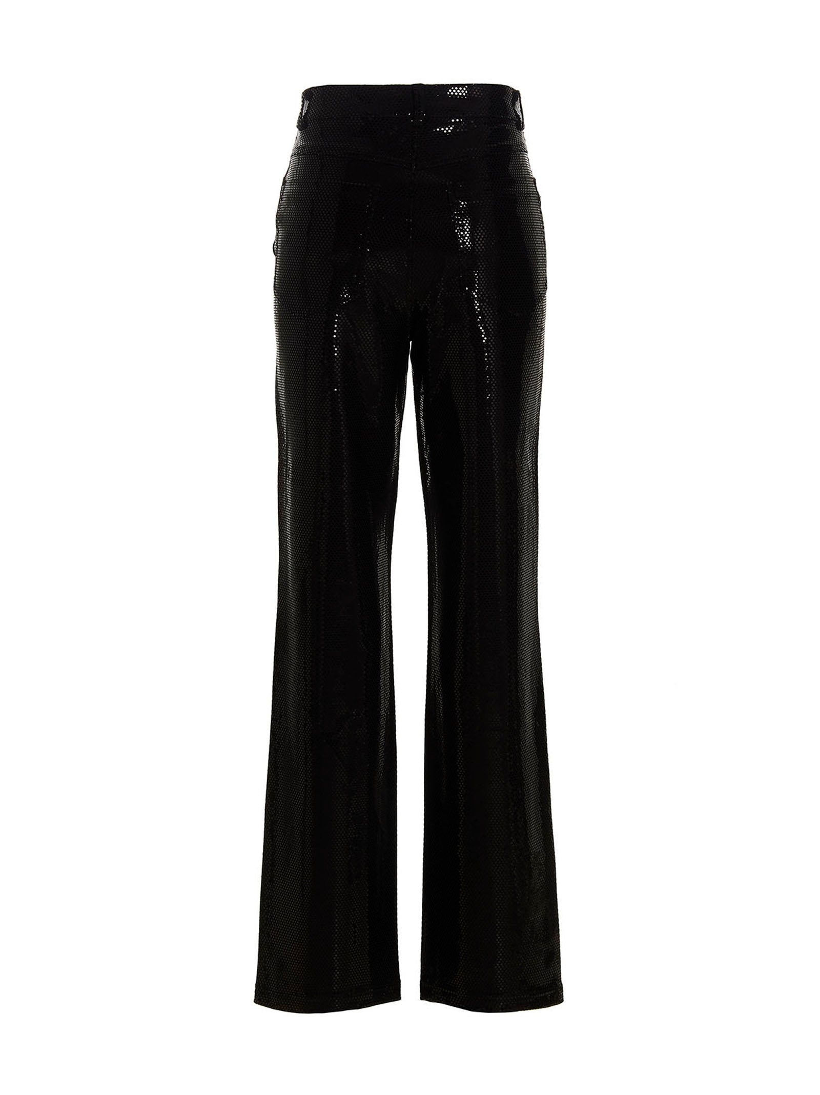 Rotate Birger Christensen Foil Jersey Straight' Pants