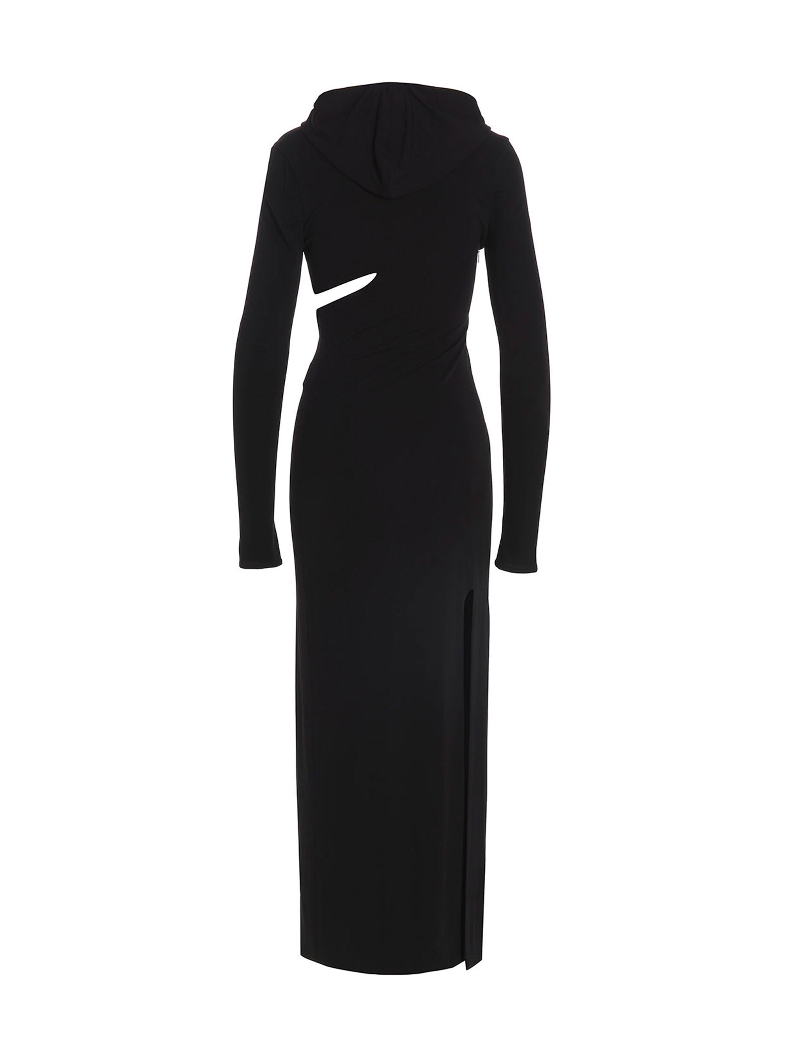 Versace Long Cut-Out Hooded Dress